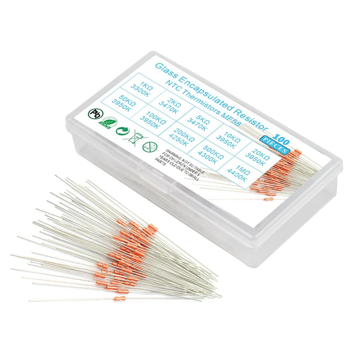 Kit 100 Resistencias Termistor NTC KOKISO 1K-1M Ohm 10 Valores
