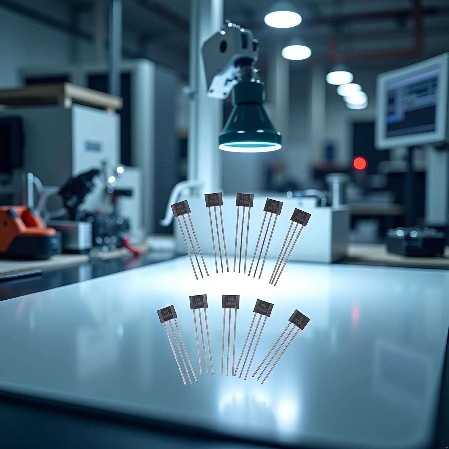 10 Sensores de Efecto Hall 49E Tnyvm para Detección Precisa