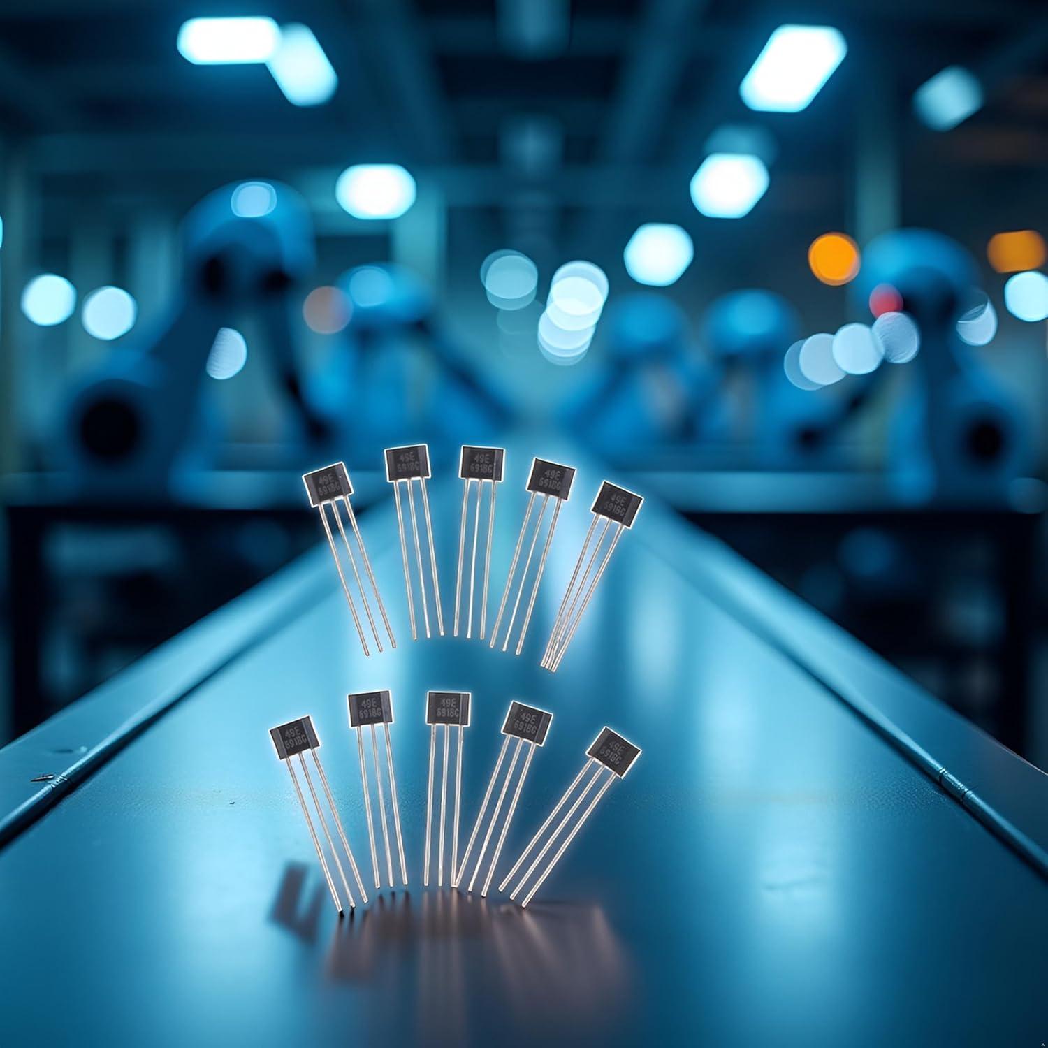 10 Sensores de Efecto Hall 49E Tnyvm para Detección Precisa