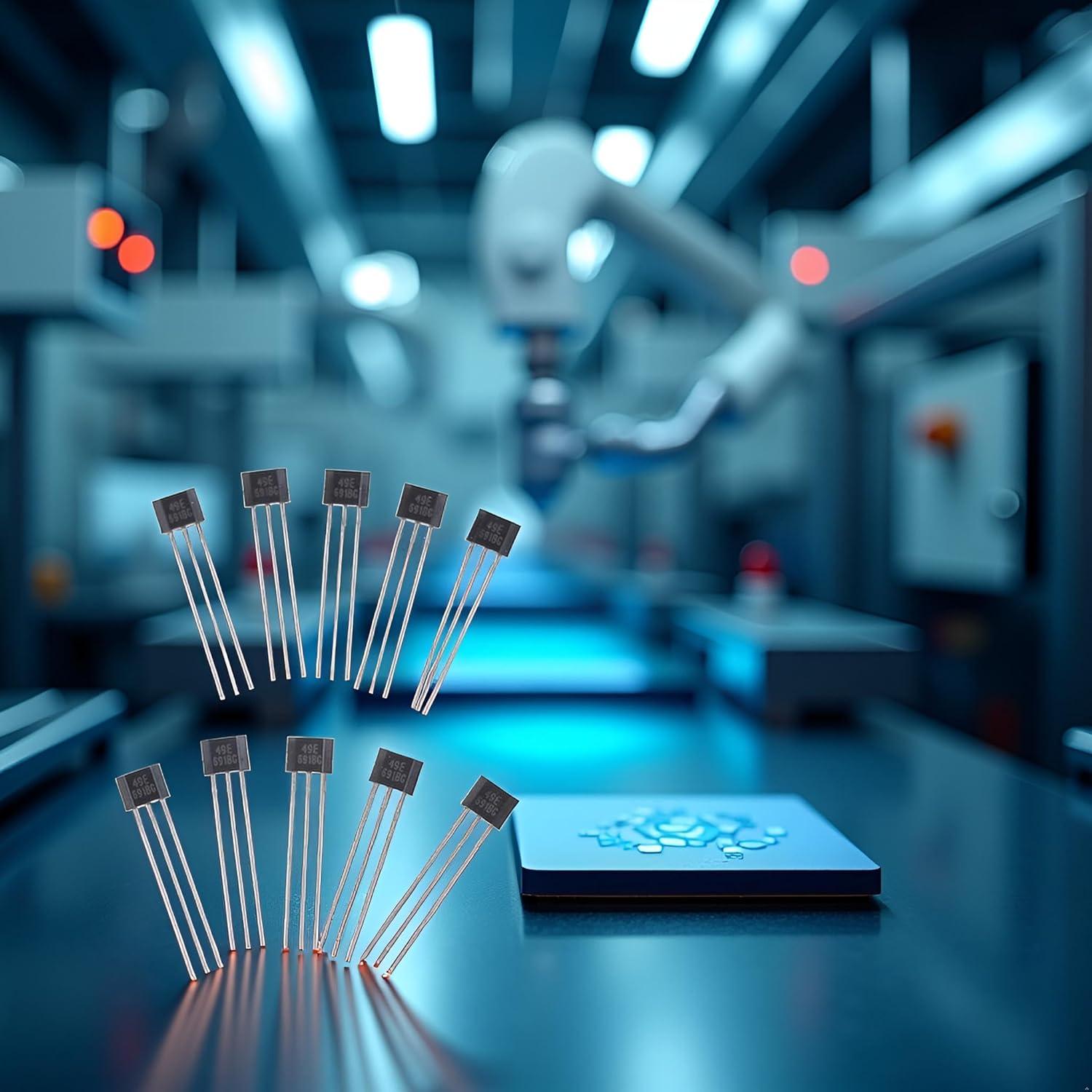 10 Sensores de Efecto Hall 49E Tnyvm para Detección Precisa