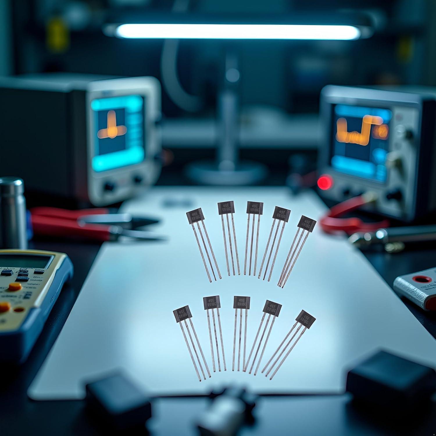 10 Sensores de Efecto Hall 49E Tnyvm para Detección Precisa