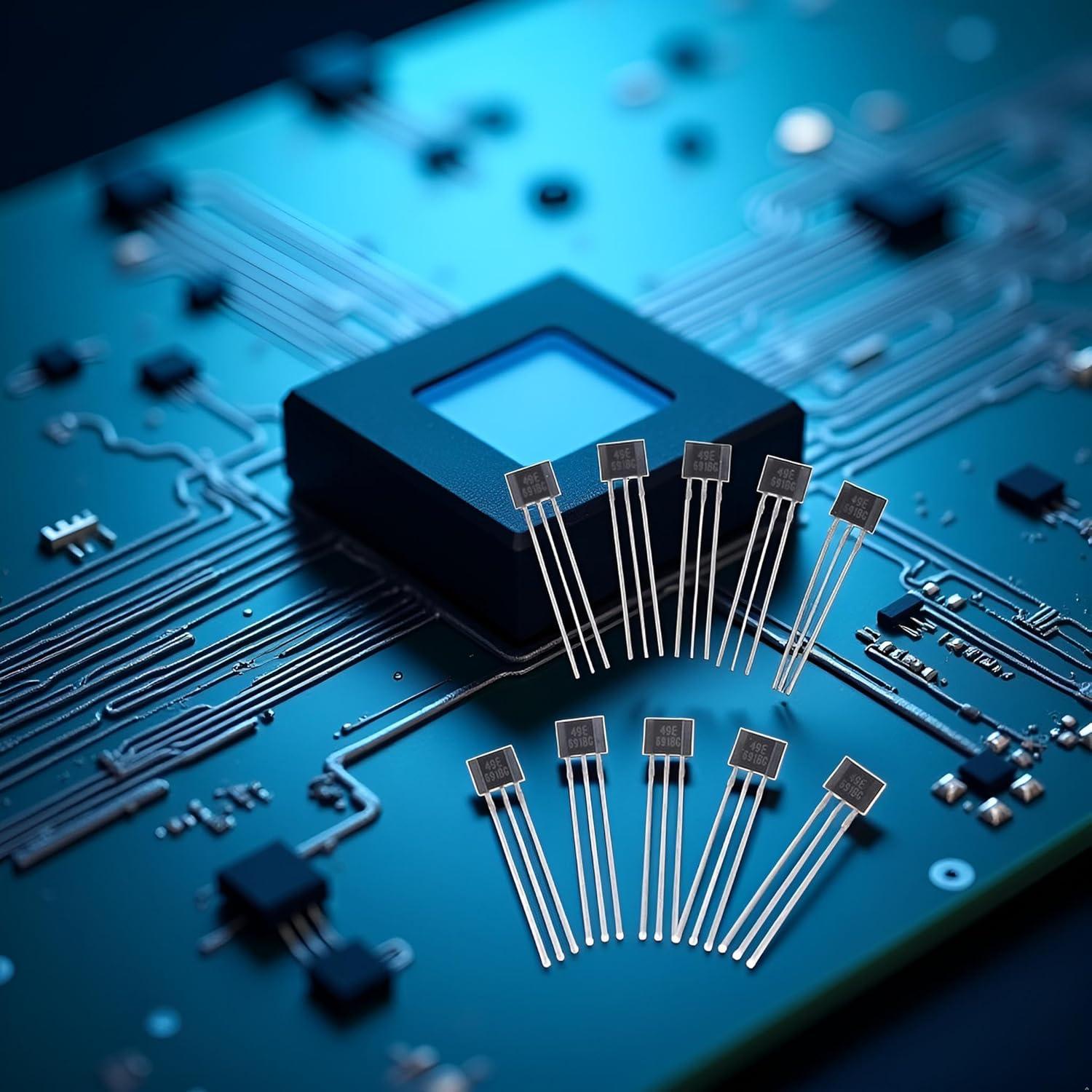 10 Sensores de Efecto Hall 49E Tnyvm para Detección Precisa