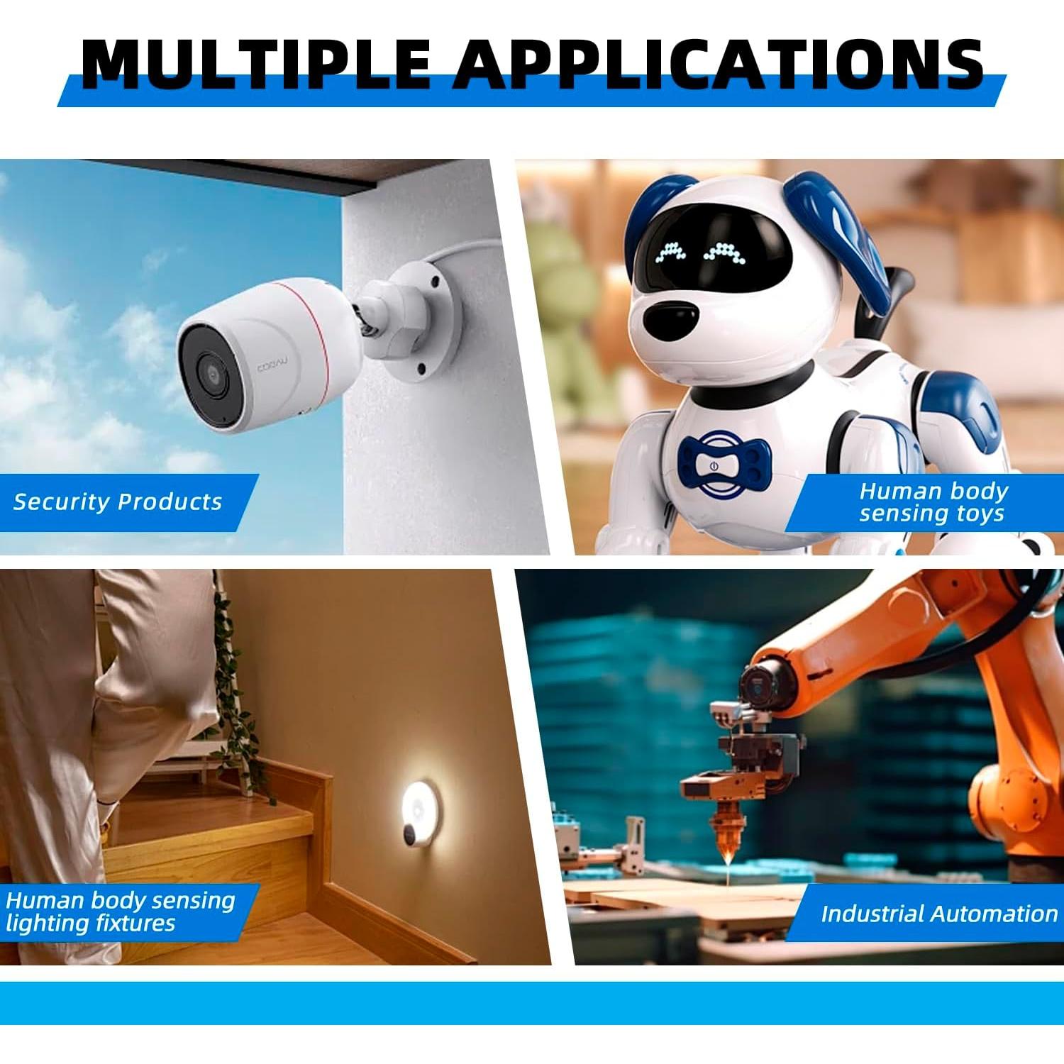 10PCS Sensor de Movimiento Infrarrojo PIR DaFuRui AM312