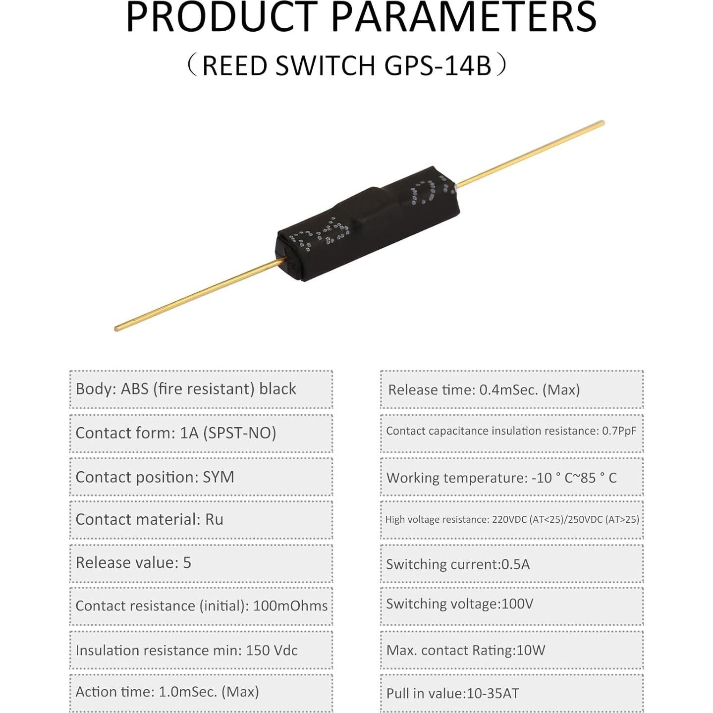 Interruptor Reed GPS-14B 10PCS Anti Interferencia 14mm