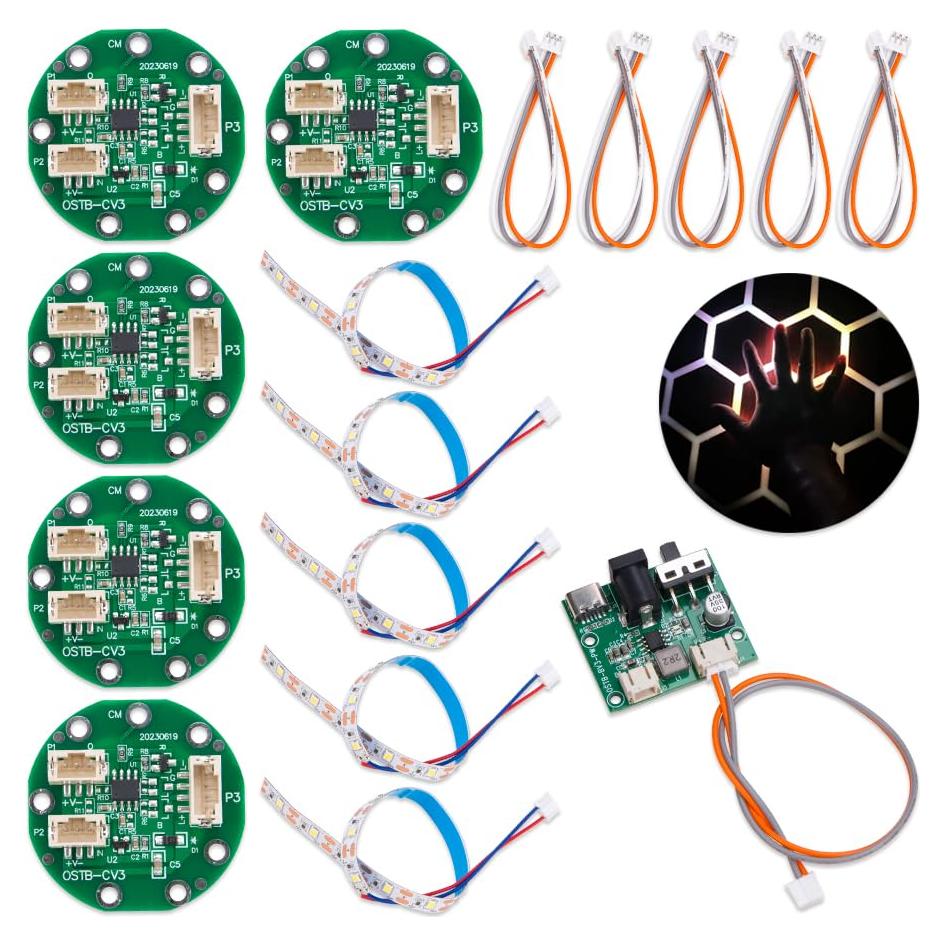 Módulo Sensor Táctil ZORZA 5 Sets con Tira LED 5V DC