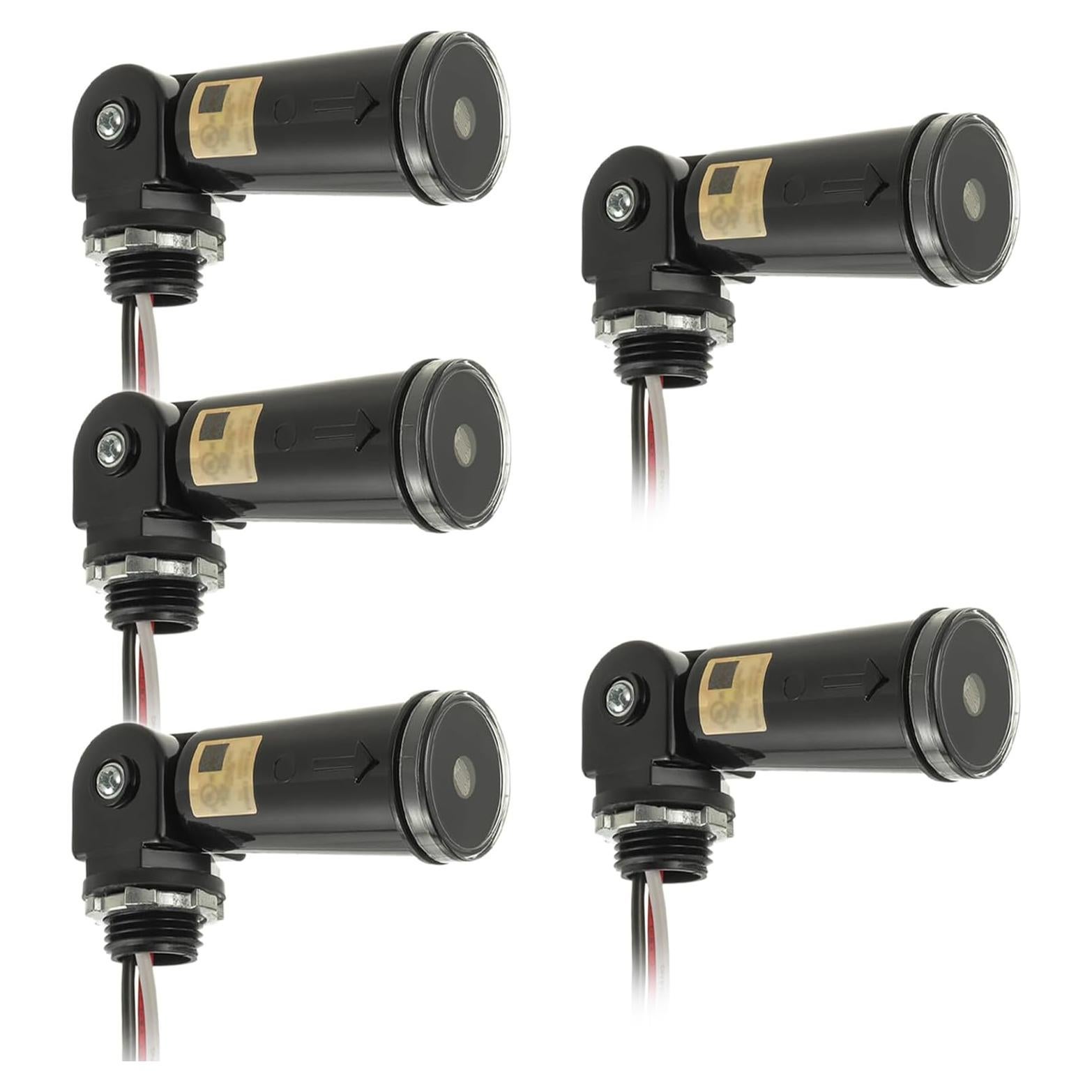 Paquete de 5 Sensores de Luz Fotocélula JAMHER IP65 500W