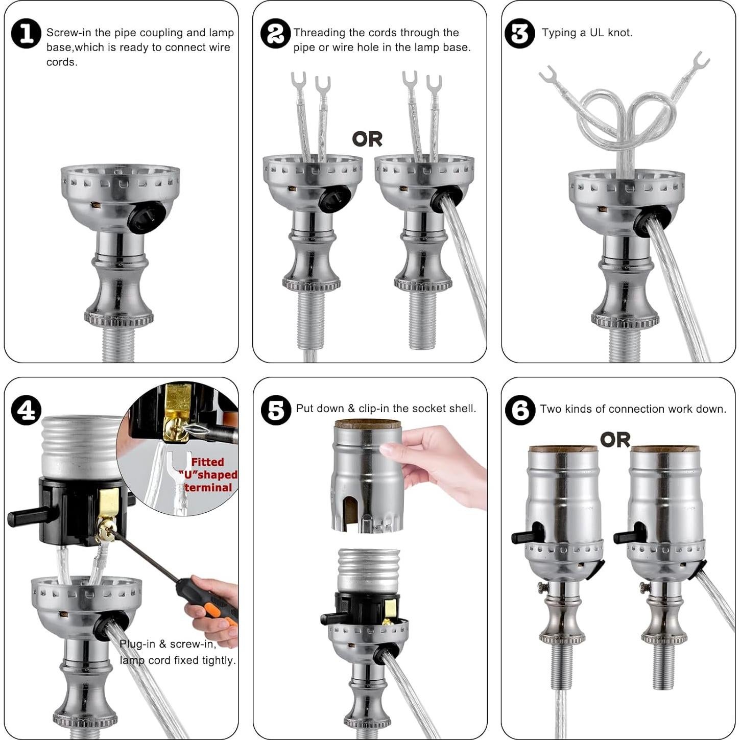 Kit de Reemplazo para Lámpara Emnooti - Portalámparas y Cable 3.66m