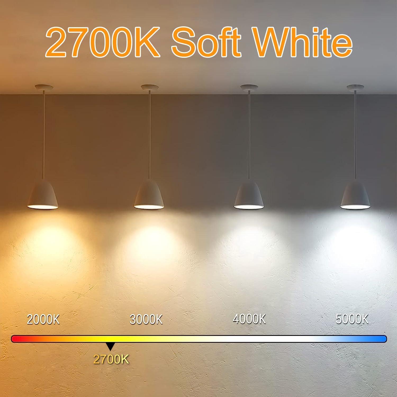 Bombilla LED E26 T10 NOVELUX 6W Regulable 2700K Blanco Suave - 4 Unidades