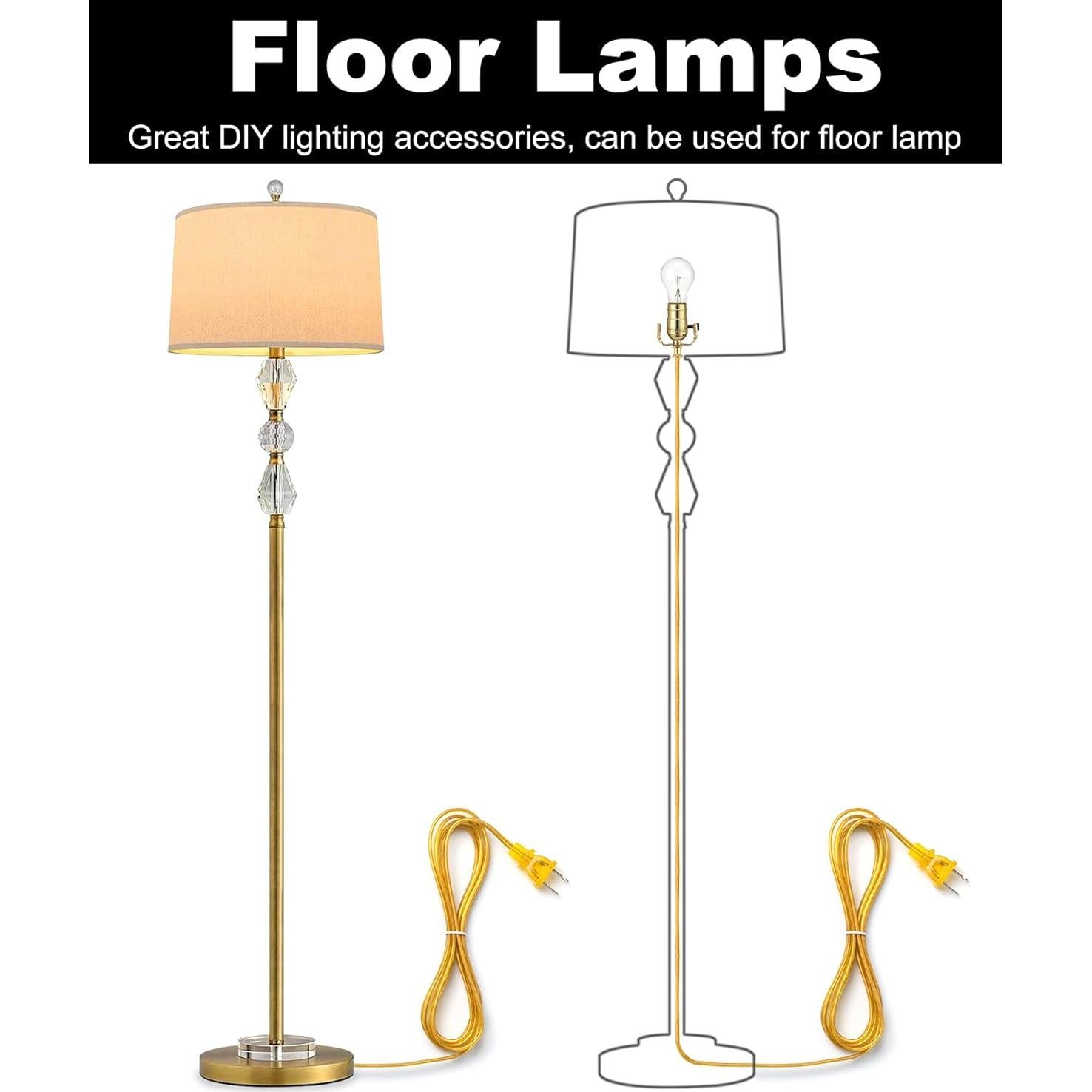 Kit de Rewire para Lámpara Qc 12 Pies Latón Pulido DIY