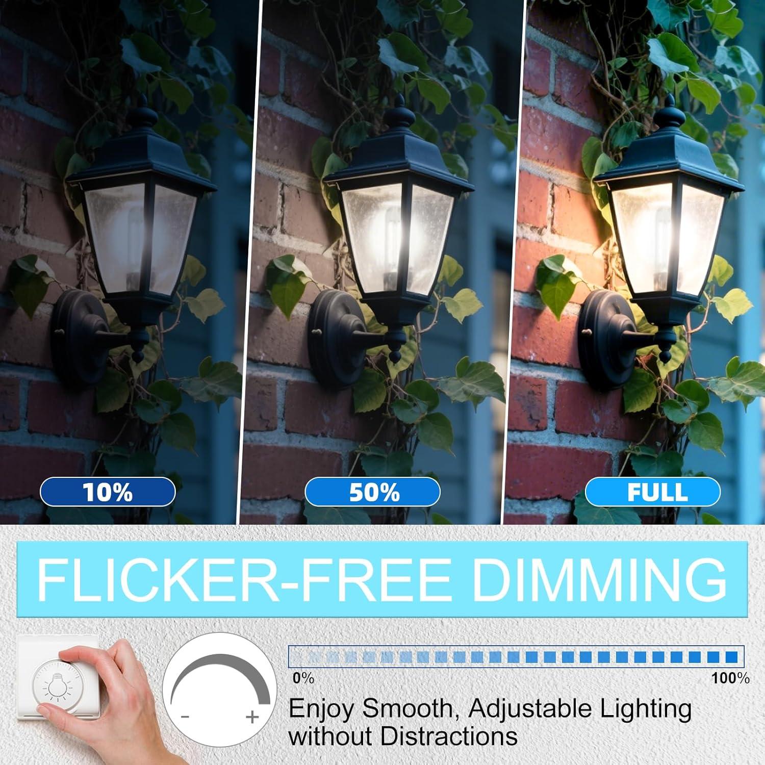 Bombilla LED GvvooHome T10 E26 Regulable 4W 4000K Paquete de 6