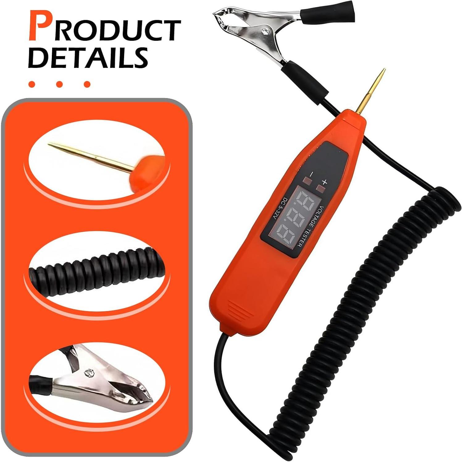 Probador de Voltaje Automotriz Arwrilt ARWJCB5900OR-1PC 5-32V