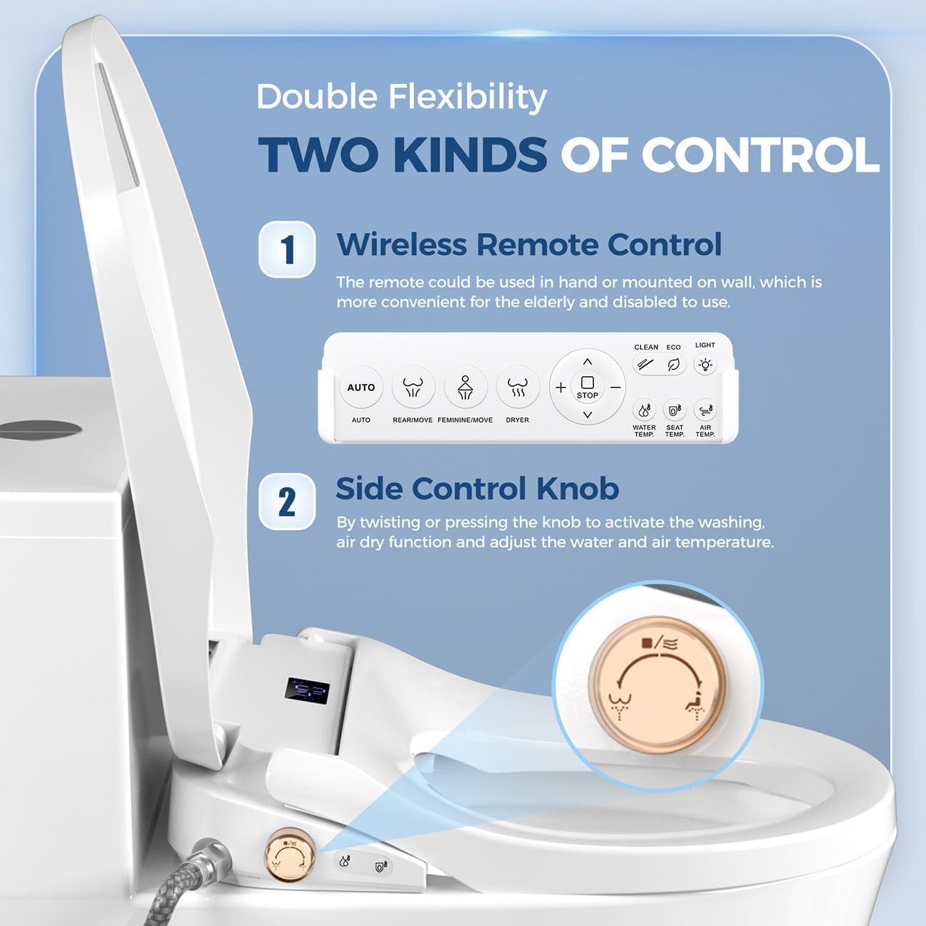 Asiento de Inodoro Bidet Lxlu RF001 Alargado Calefaccionado