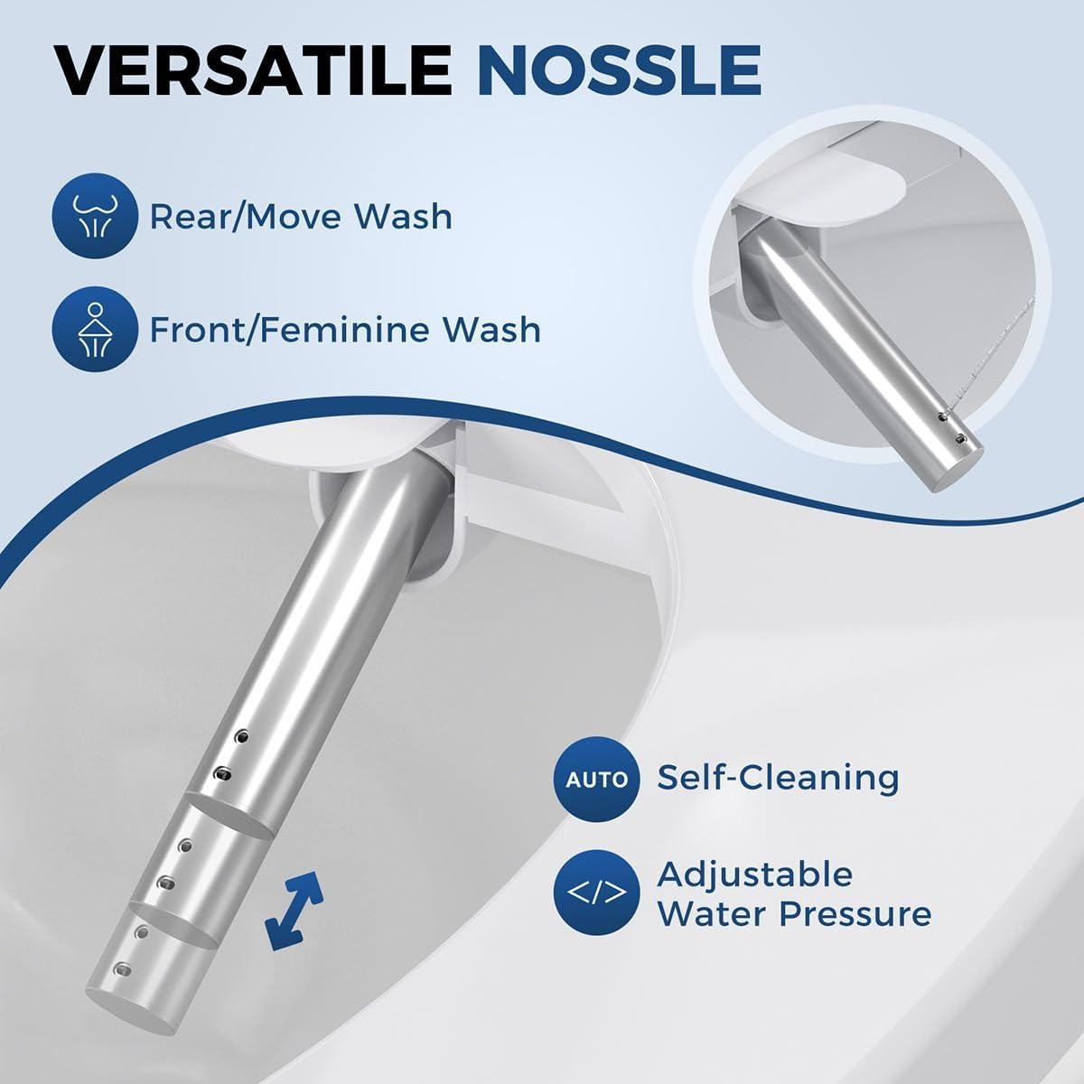 Asiento de Inodoro Bidet Lxlu RF001 Alargado Calefaccionado