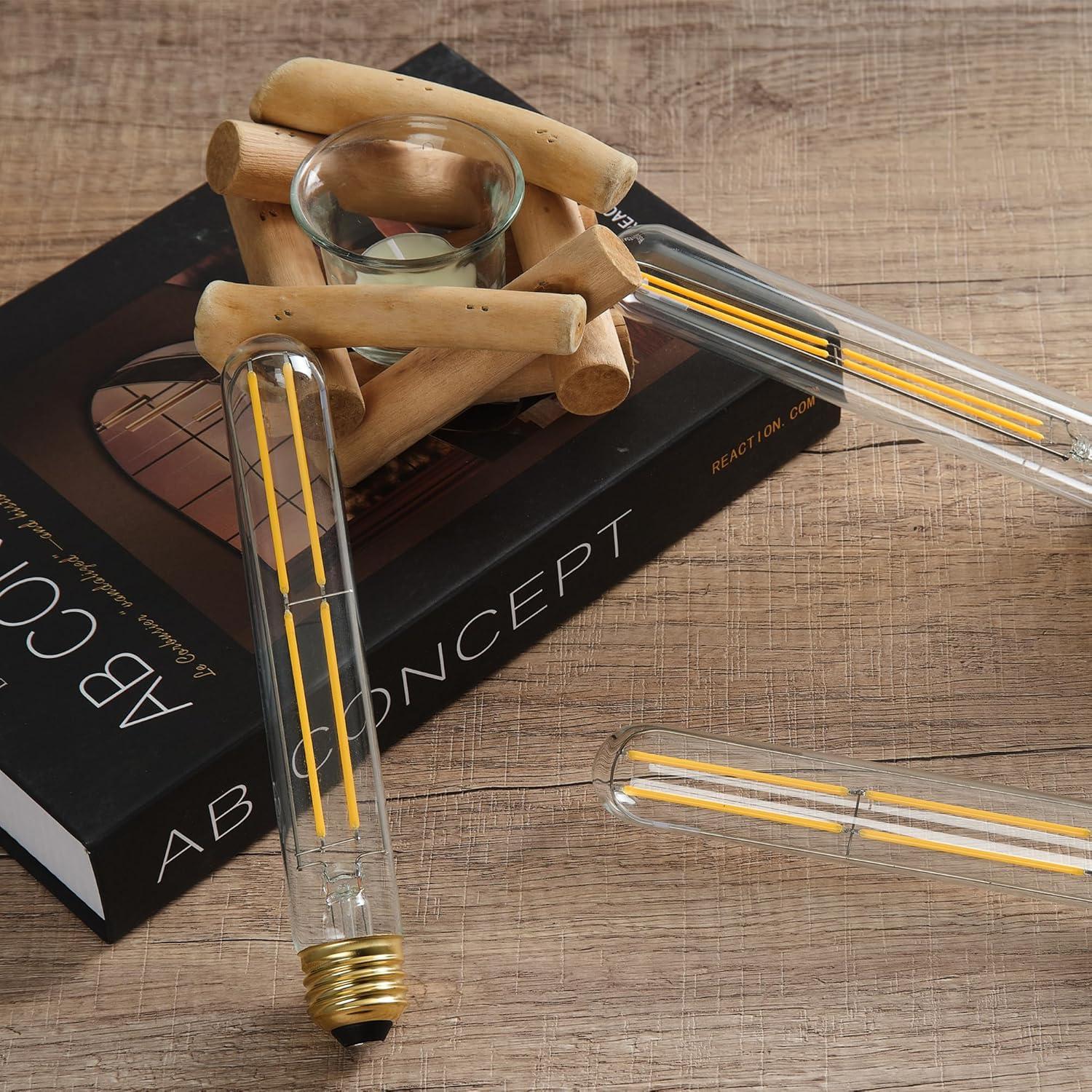 Bombilla LED Regulable E26 T10 6W 2700K 600LM 4Pack