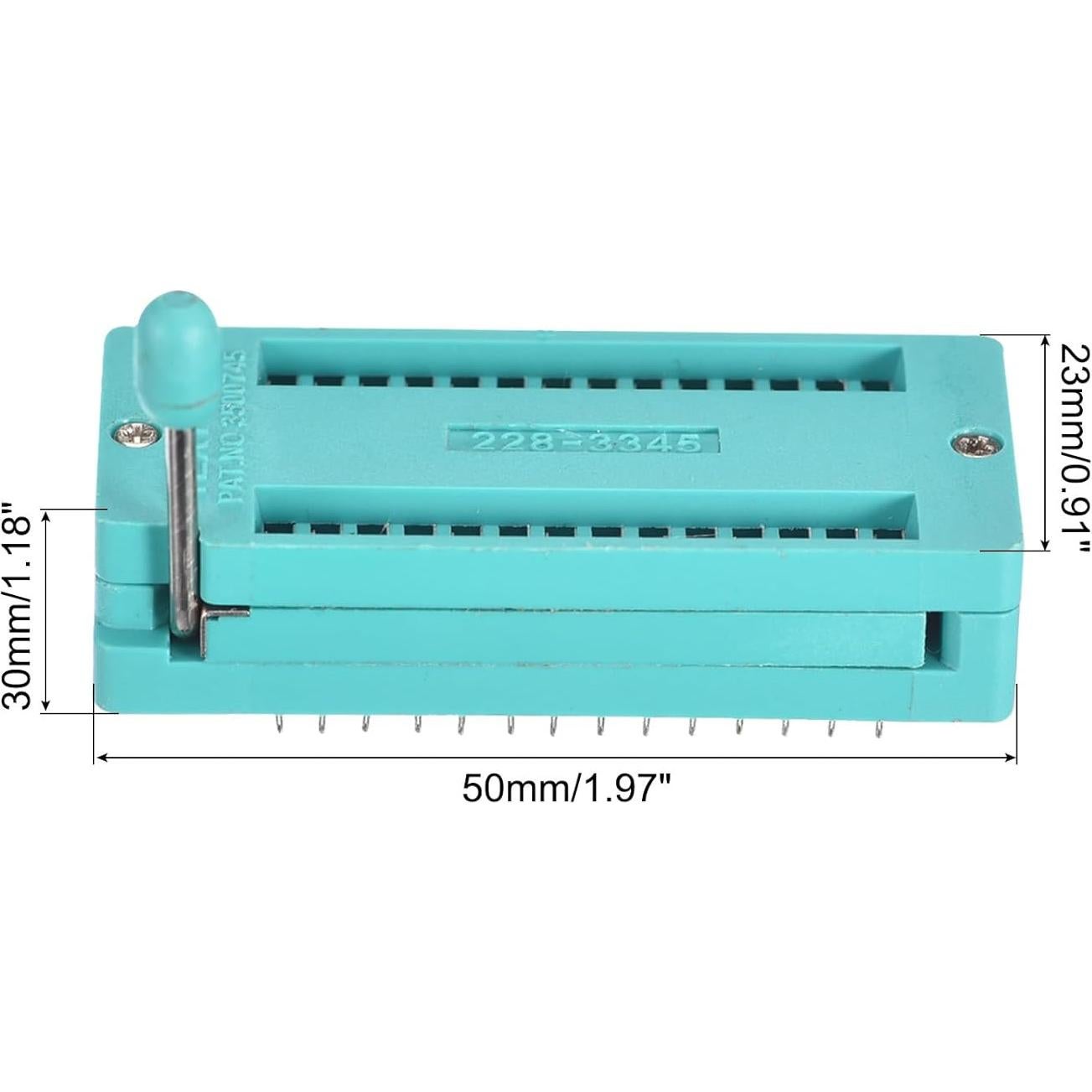 Zócalo de Prueba IC ZIF Universal PATIKIL 28 Pines 3.0mm - Paquete de 5