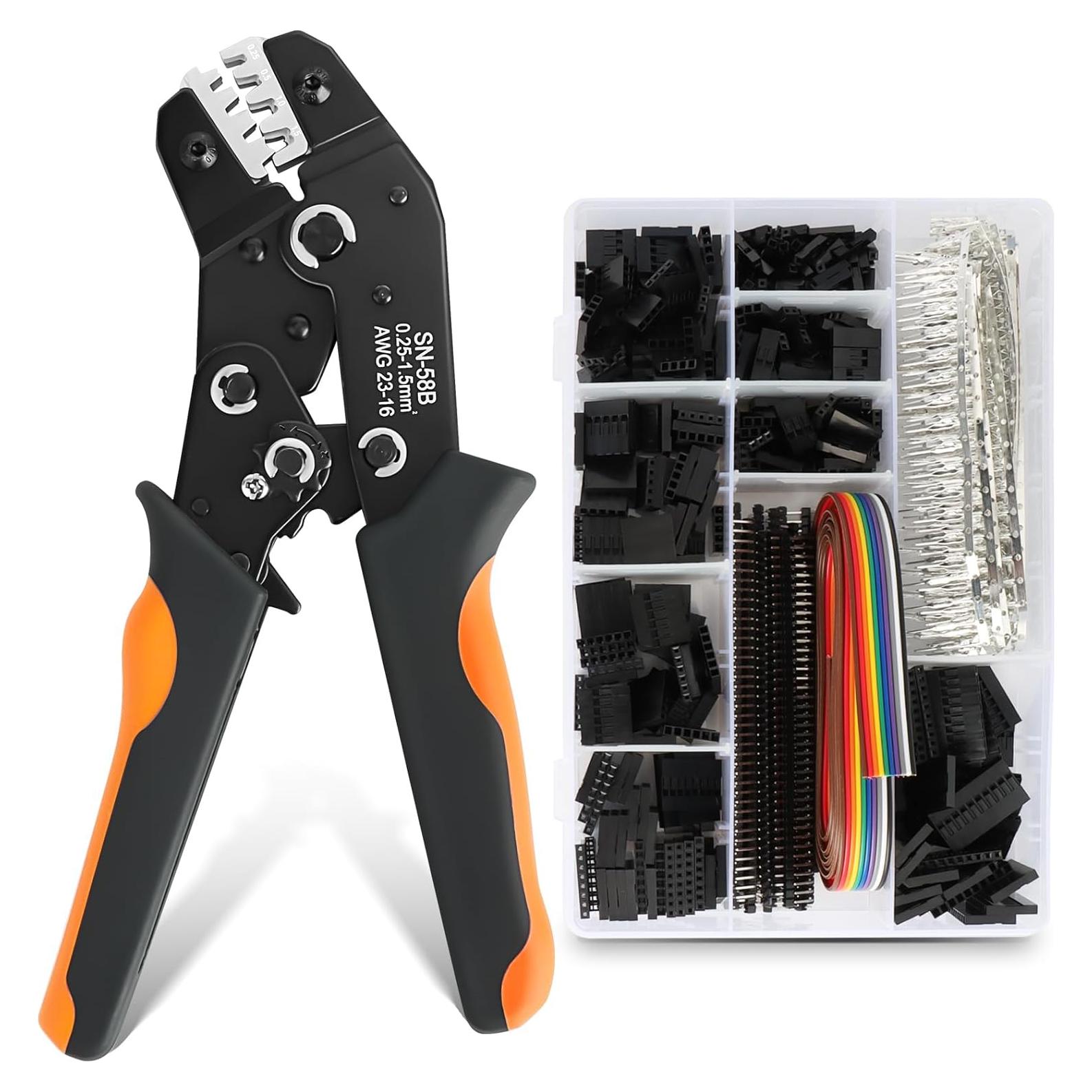 Kit de Crimpado QLOUNI con 1600 Conectores Dupont 2.54mm