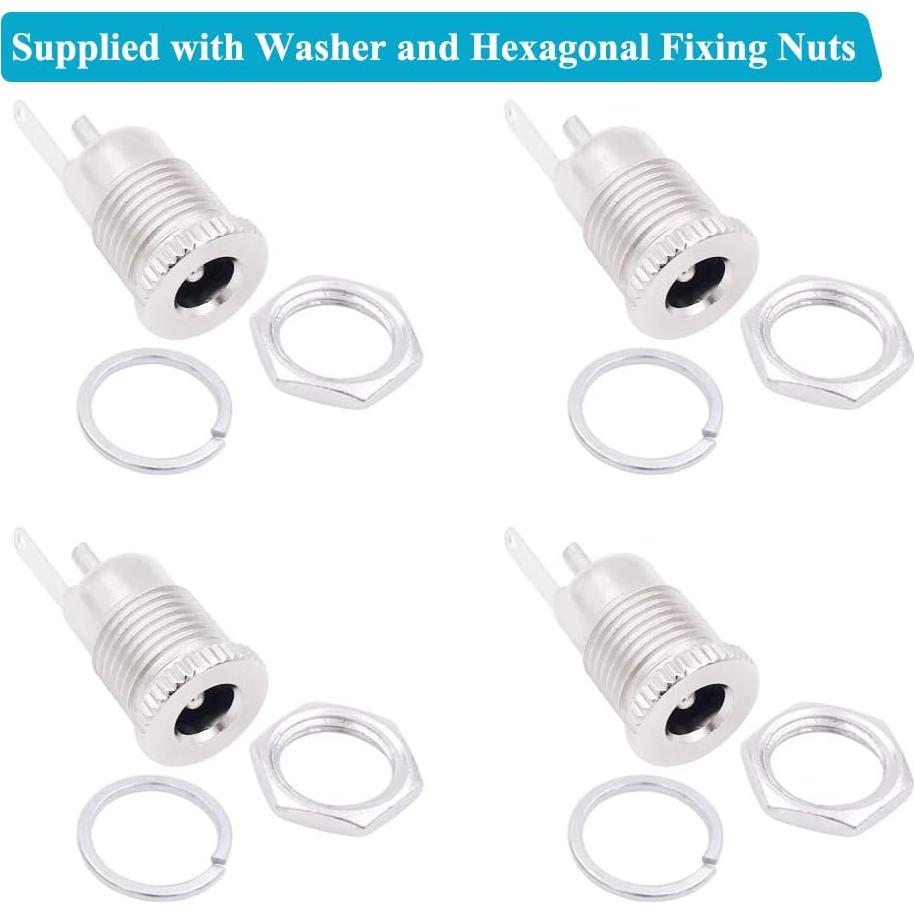 Conector DC hembra 5.5x2.1mm Fancasee, paquete de 4