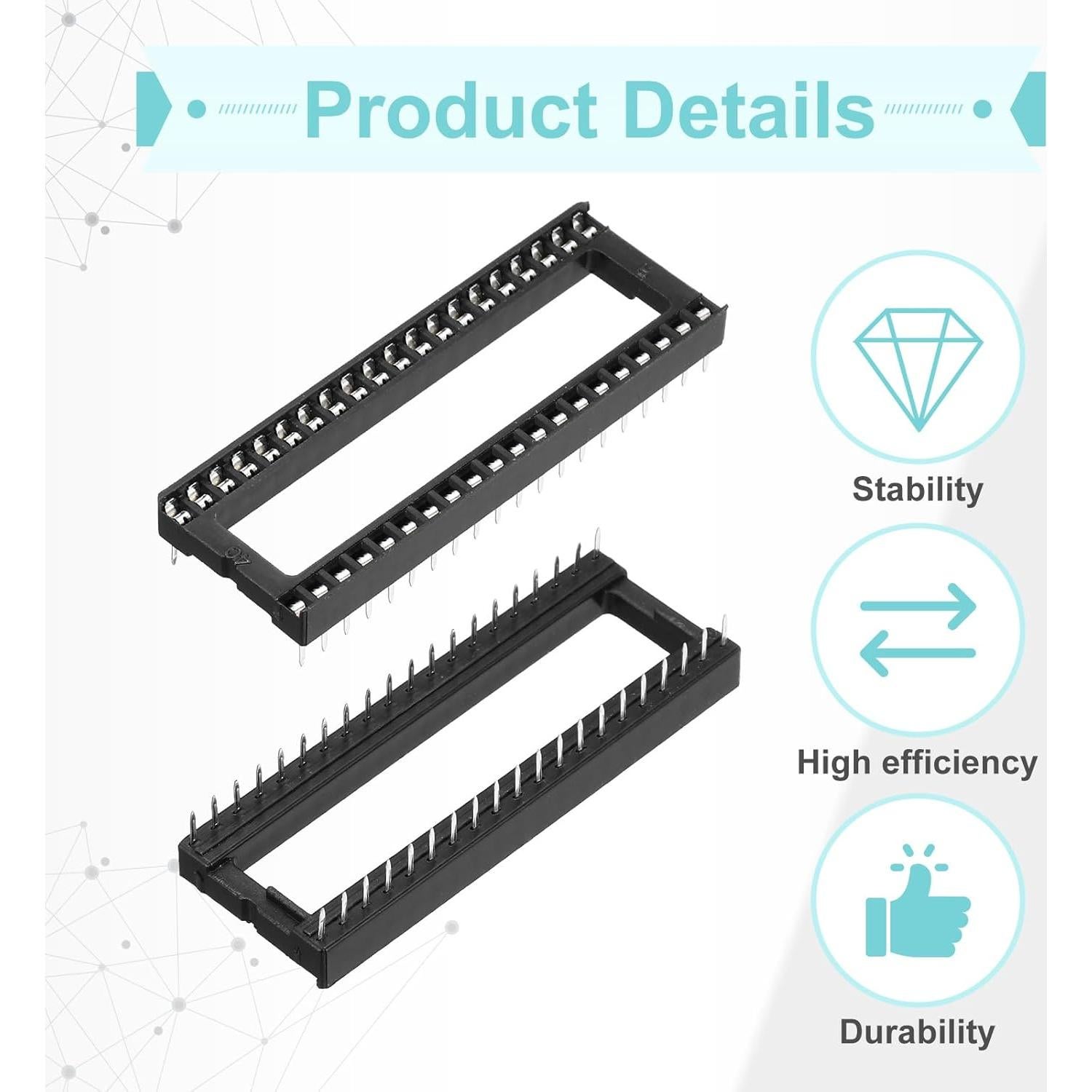 Adaptador de Zócalo DIP IC 40 Pines MECCANIXITY 2.54mm