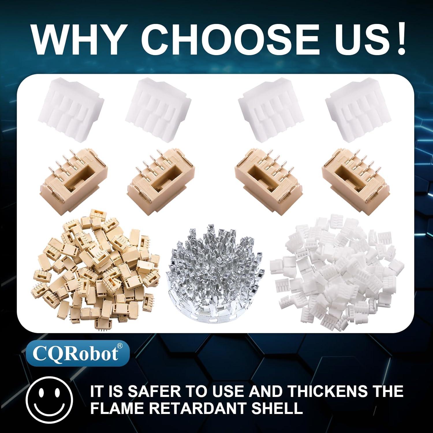 Kit Conectores JST GH 1.25mm 4 Pines CQRobot - 80 Juegos