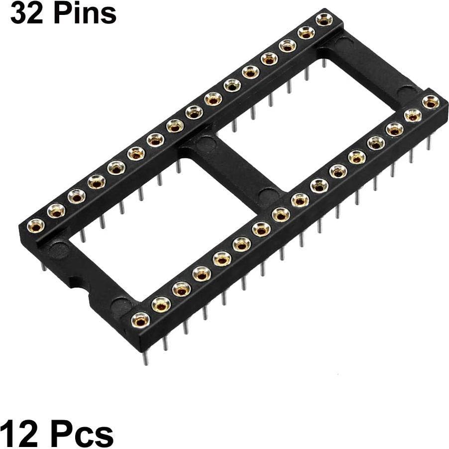Zócalo DIP IC uxcell 32 Pines 2.54mm para Placa PCB