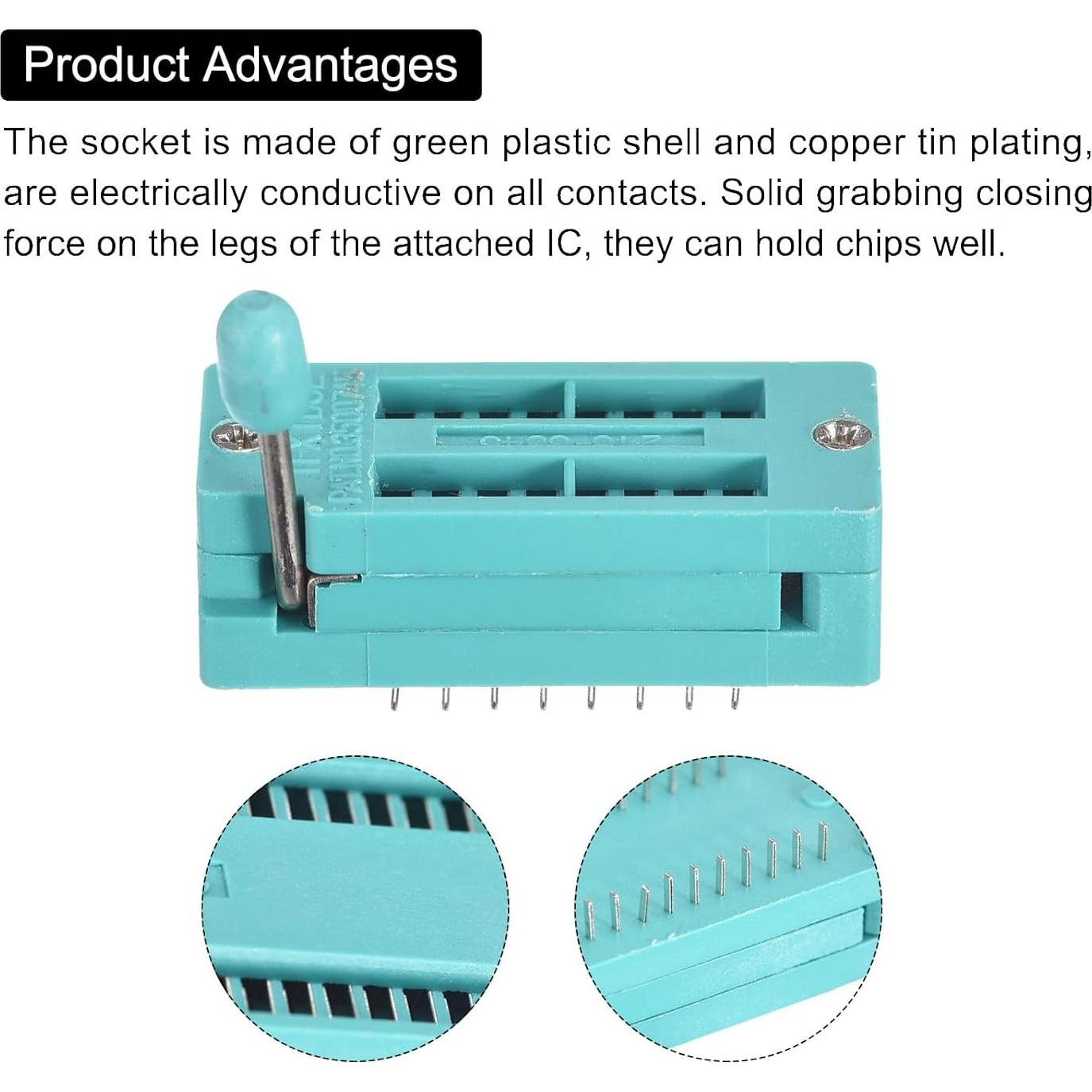 Zócalo de Prueba ZIF IC Universal PATIKIL 16 Pines 3.0mm