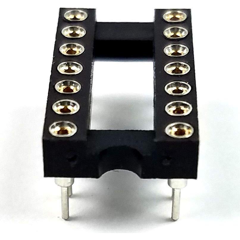 Zócalo IC DIP-14 Redondo Juried Engineering - Paquete de 5