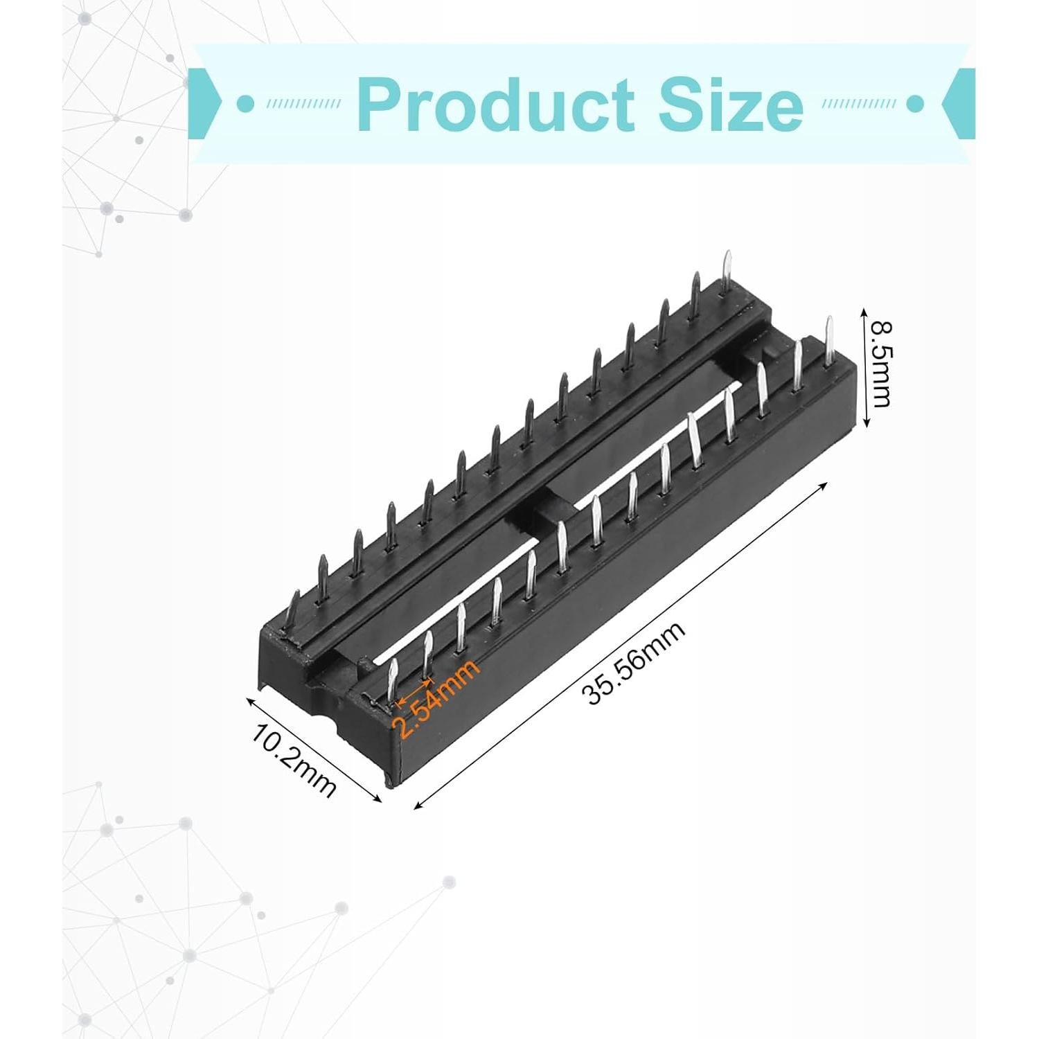 Adaptador de Zócalo DIP IC 28 Pines MECCANIXITY 2.54mm
