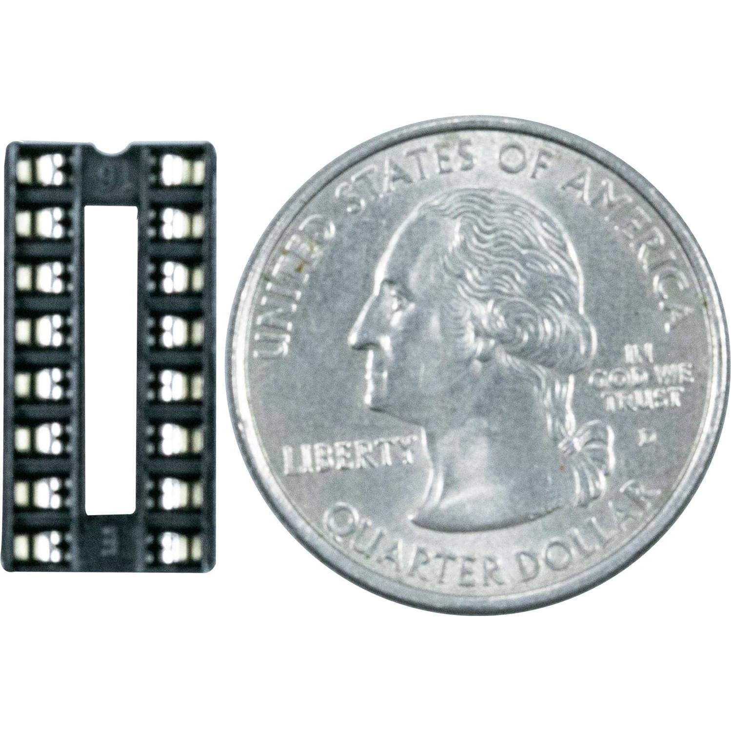 Zócalo IC DIP 16 Pines Soldadura Risingsaplings 10pcs