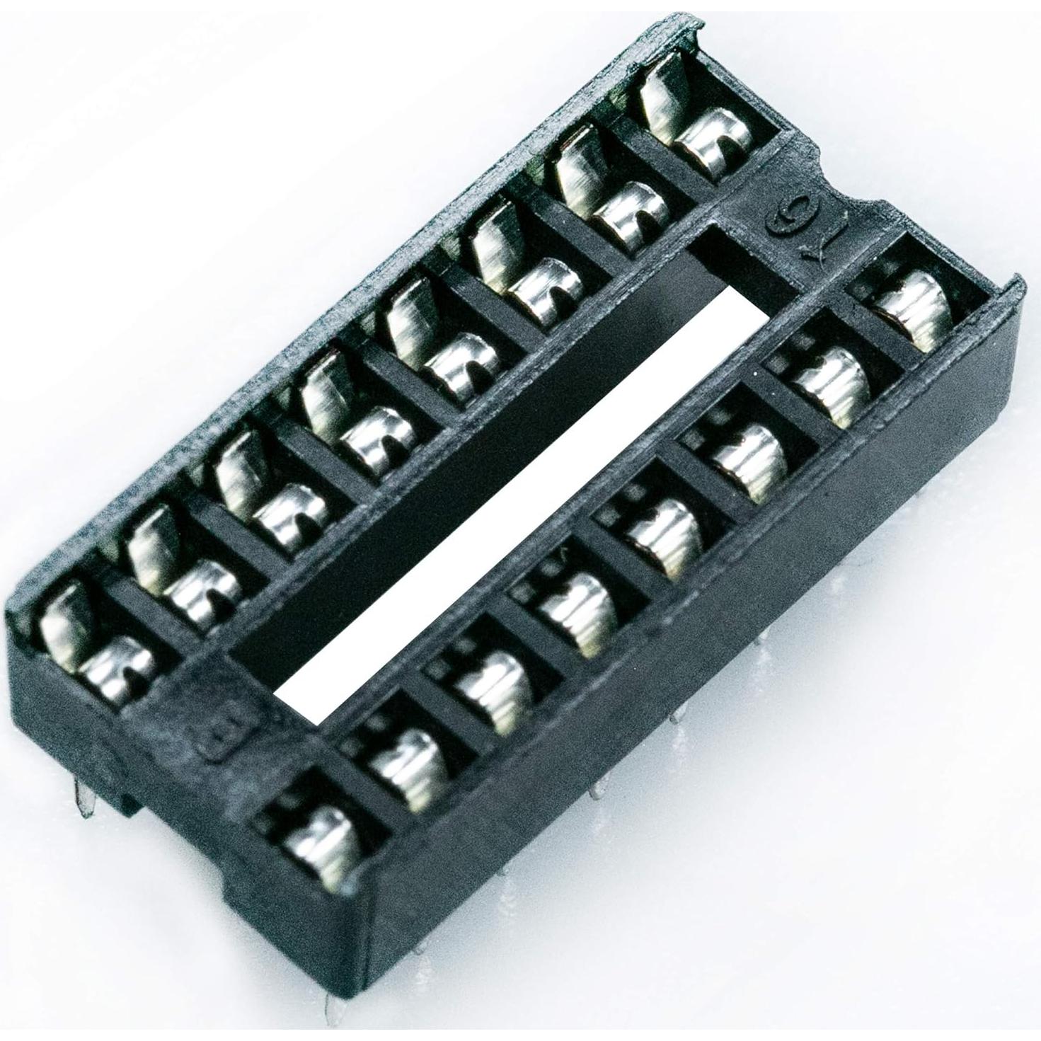 Zócalo IC DIP 16 Pines Soldadura Risingsaplings 10pcs