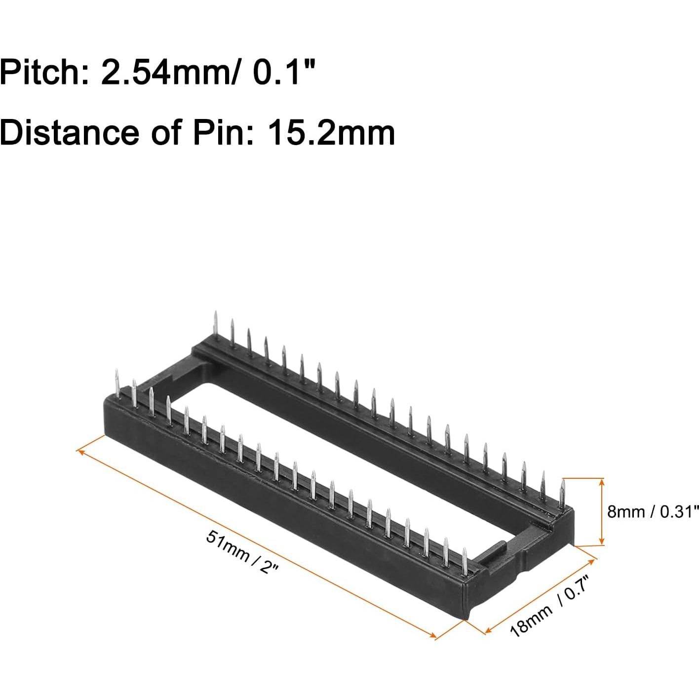 Adaptador Zócalo Chip DIP IC 14 Piezas 2.54mm 40 Pines MECCANIXITY