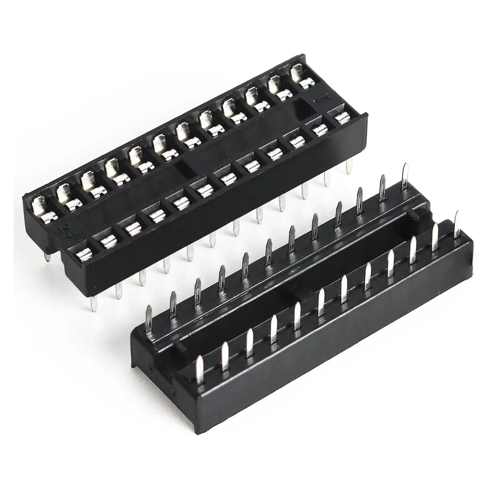 10 Pcs Zócalos IC DIP 24 Pin 2.54 mm WOWOONE