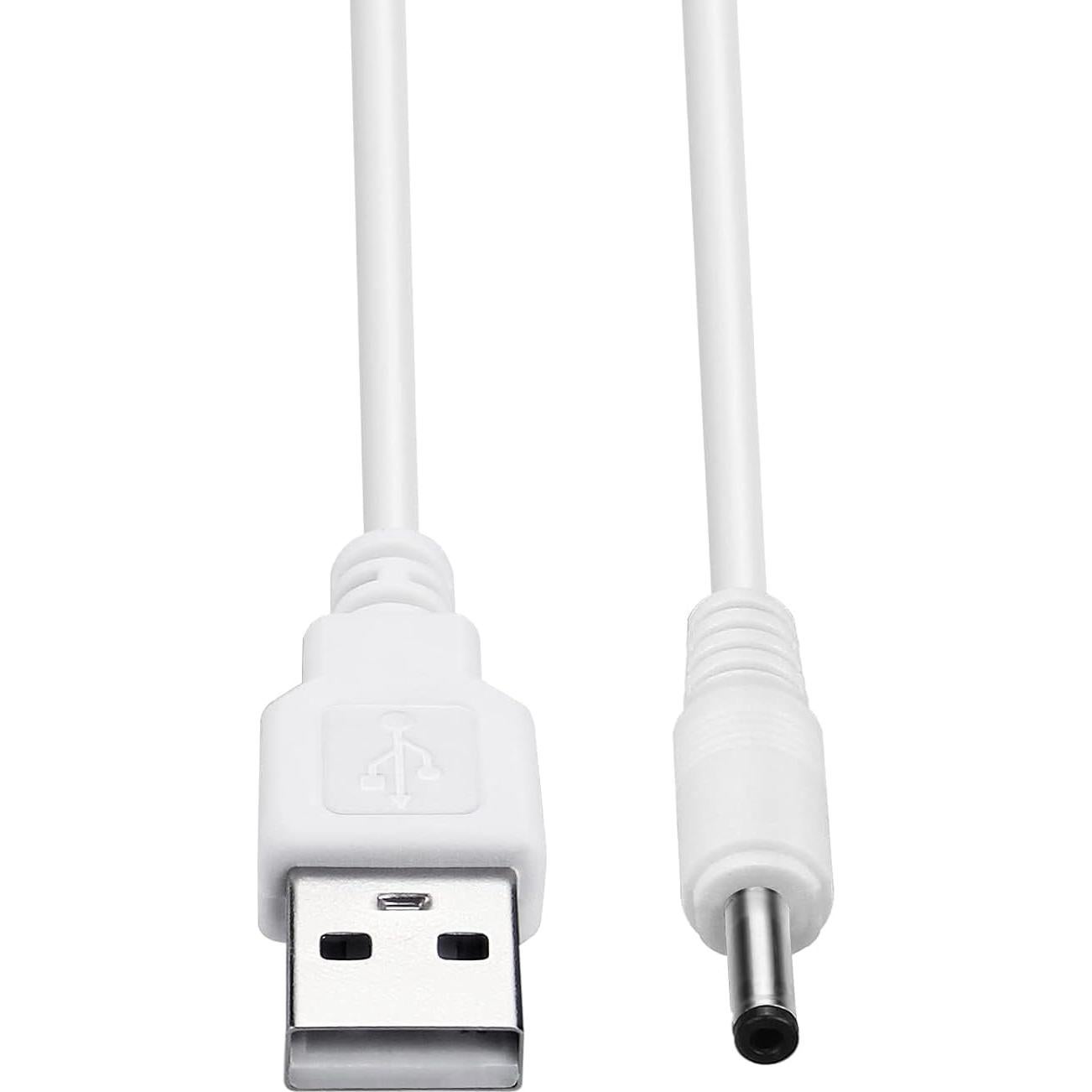 Paquete de 5 Cables de Alimentación DC 5V USB a Barrel 3.5x1.35mm