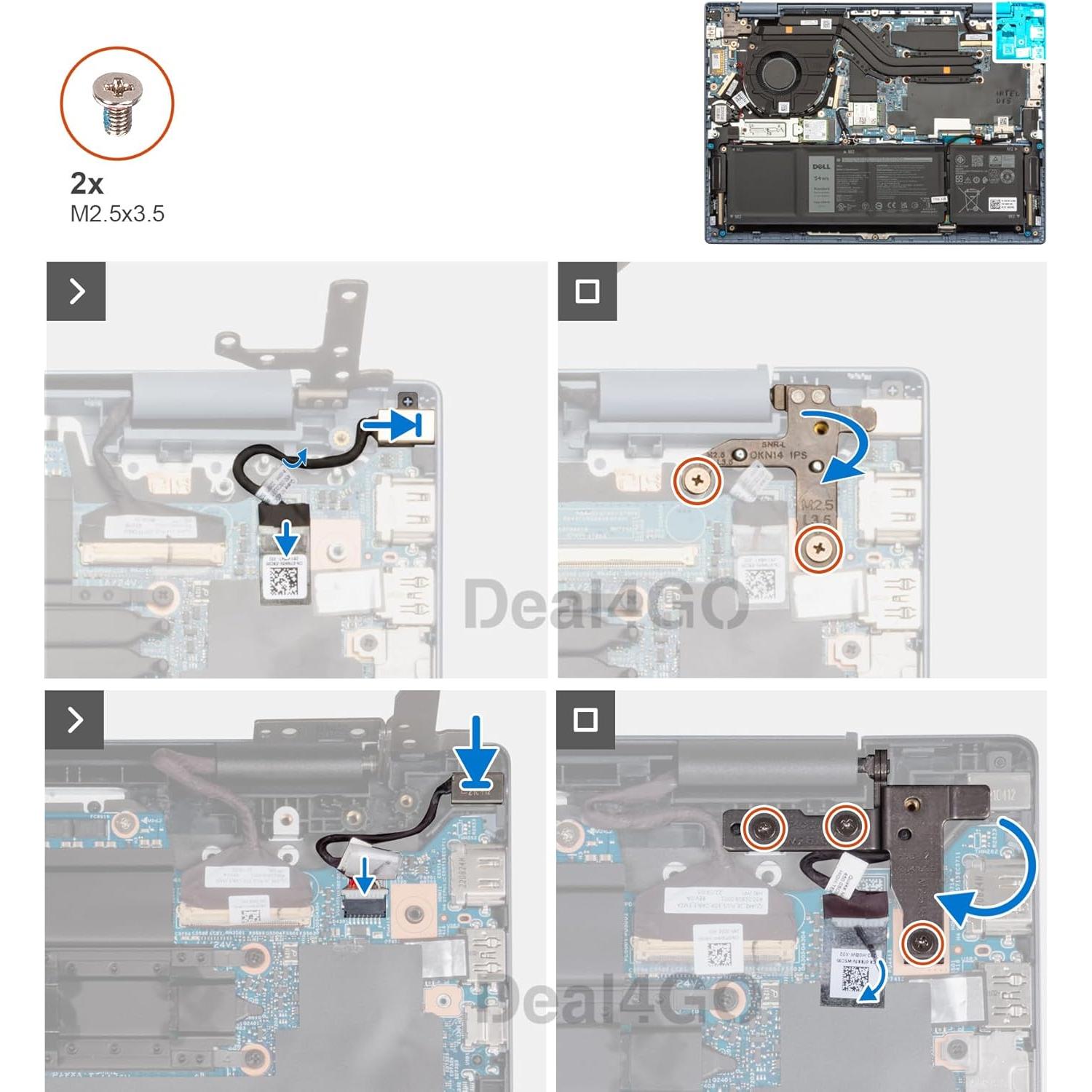 Cable de Jack de Poder DC Deal4GO para Dell Inspiron 14/16