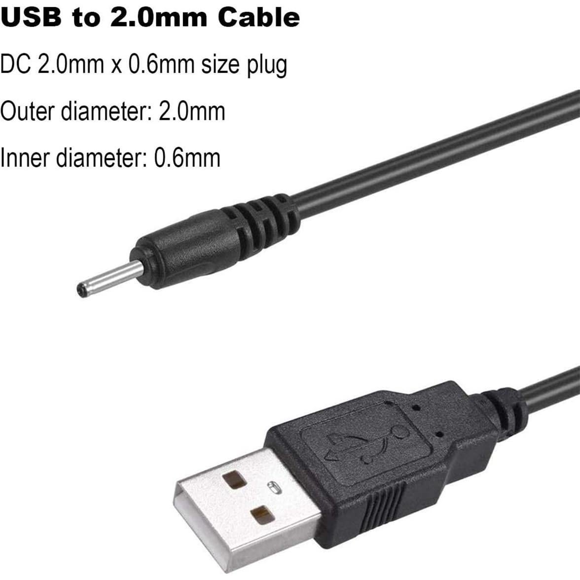 Cable USB a DC 2.0mm RUITEXUN 1m 5V para Dispositivos Electrónicos
