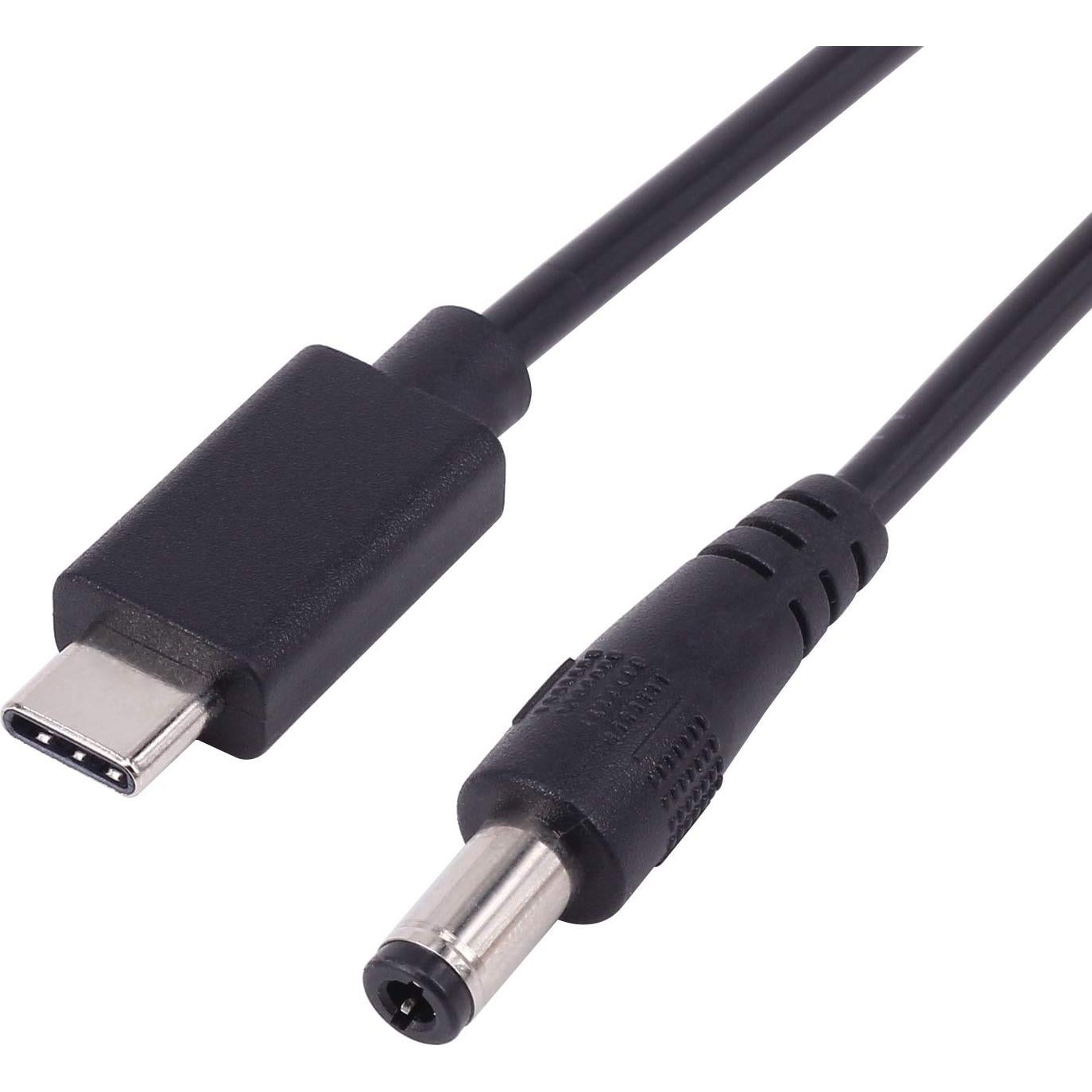 Cable Adaptador USB 3.1 Tipo C a DC 5.5x2.5mm DM 0.25m 2 Pack