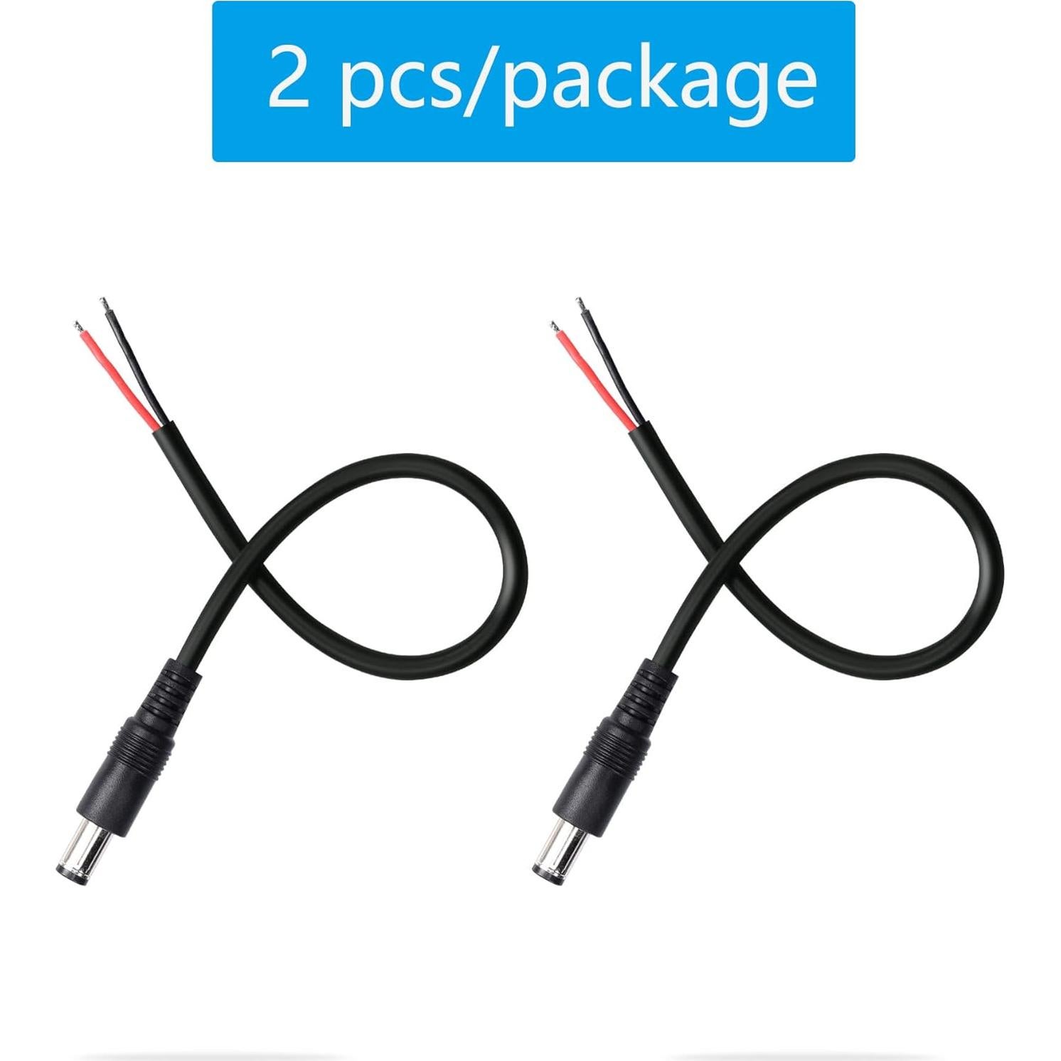 Cable de Poder DC 6.3mm GINTOOYUN 2 Pack 30cm 120W
