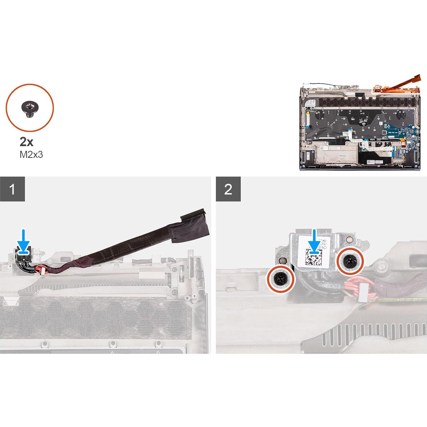 Conector de Alimentación Jack Dell Alienware M17 R3 R4 FDQ71