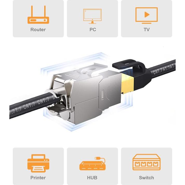Conector Keystone Cat6 VANDESAIL 5 unidades sin herramientas