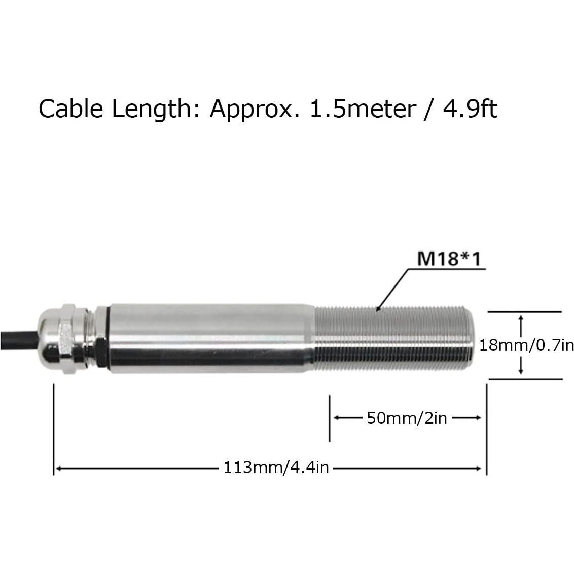 Sensor de Temperatura Infrarrojo WALFRONT 0-100°C 4-20mA