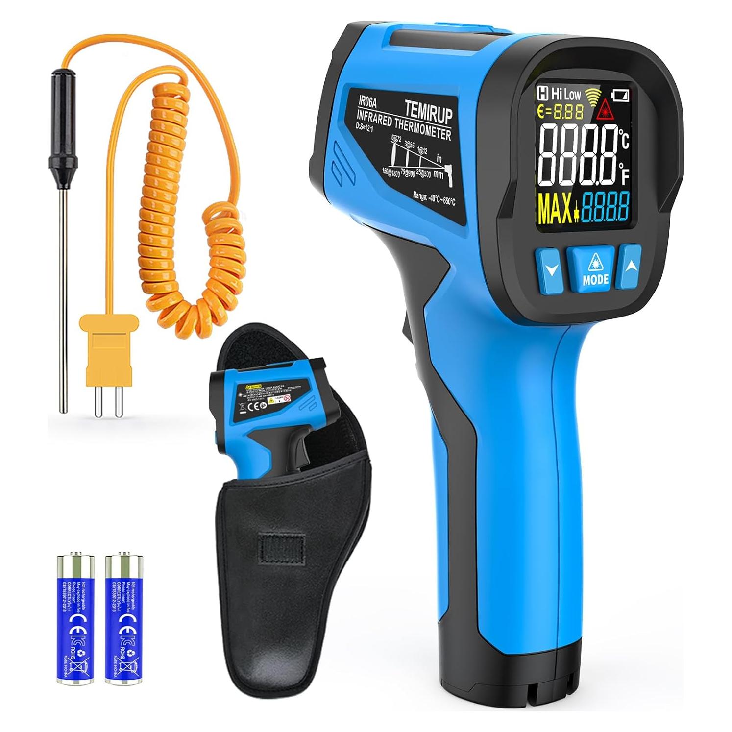 Termómetro Infrarrojo Sin Contacto TEMIRUP IR06A -40°C a 650°C