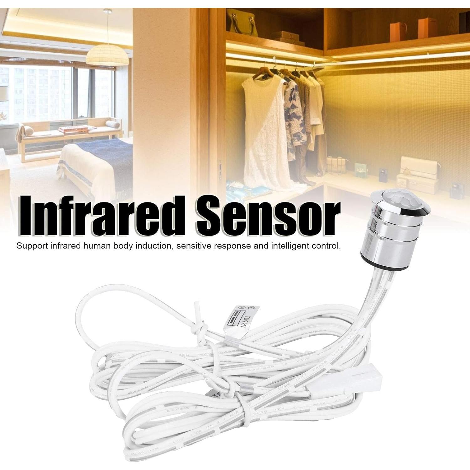 Interruptor de Movimiento Infrarrojo HAOX 5V-24V para Luz de Armario