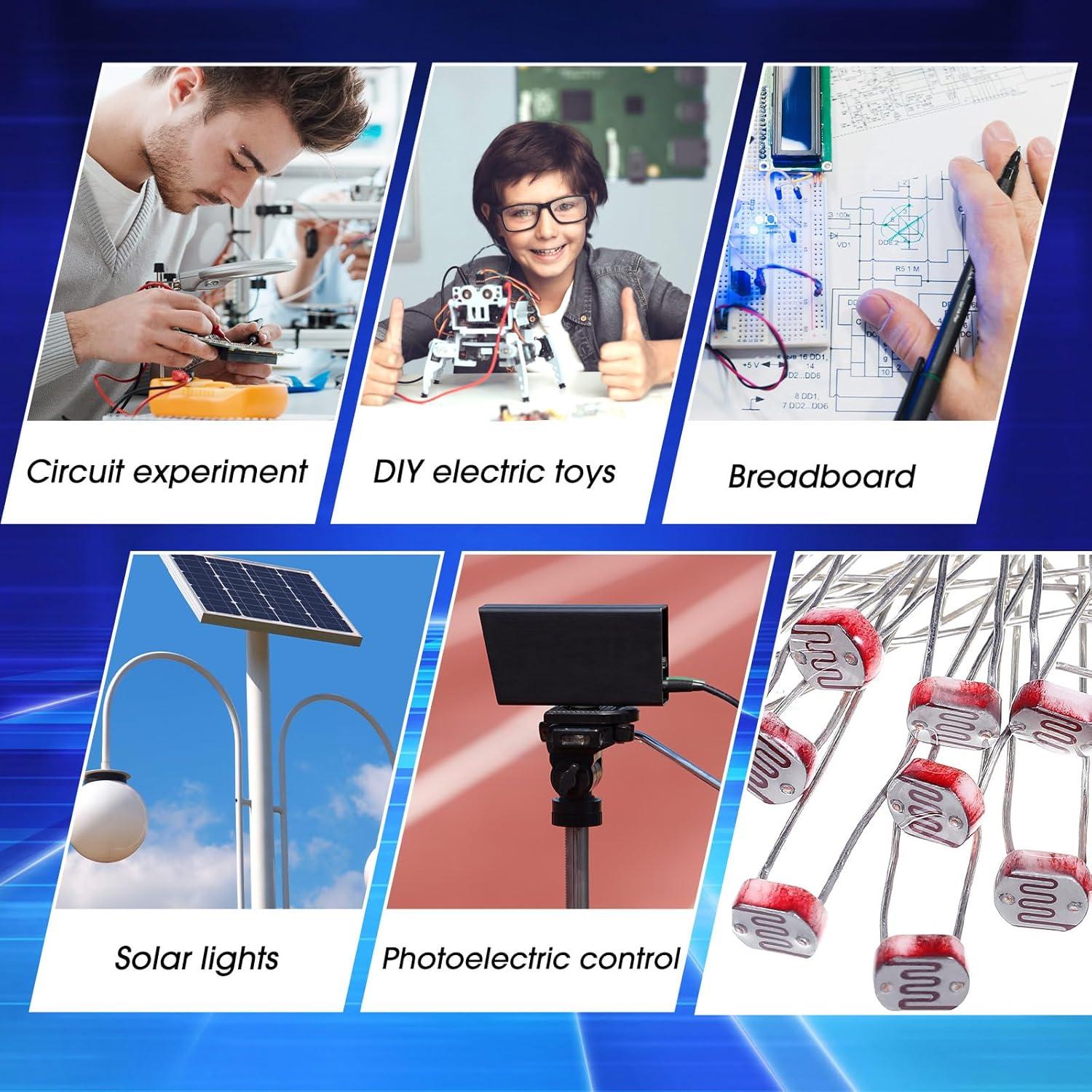 30 Piezas Fotoresistores EBOOT 5 mm Sensibles a la Luz