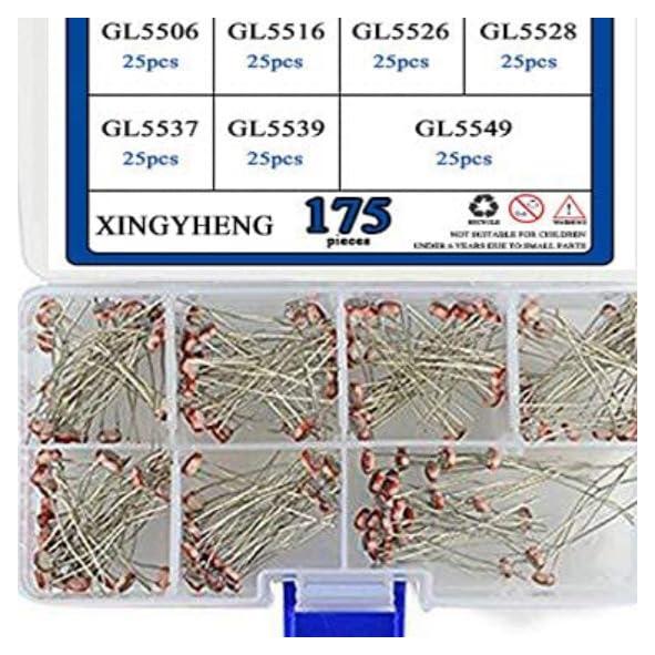 Kit de 175 Resistencias Fotoeléctricas MIACIA 5mm 7 Valores