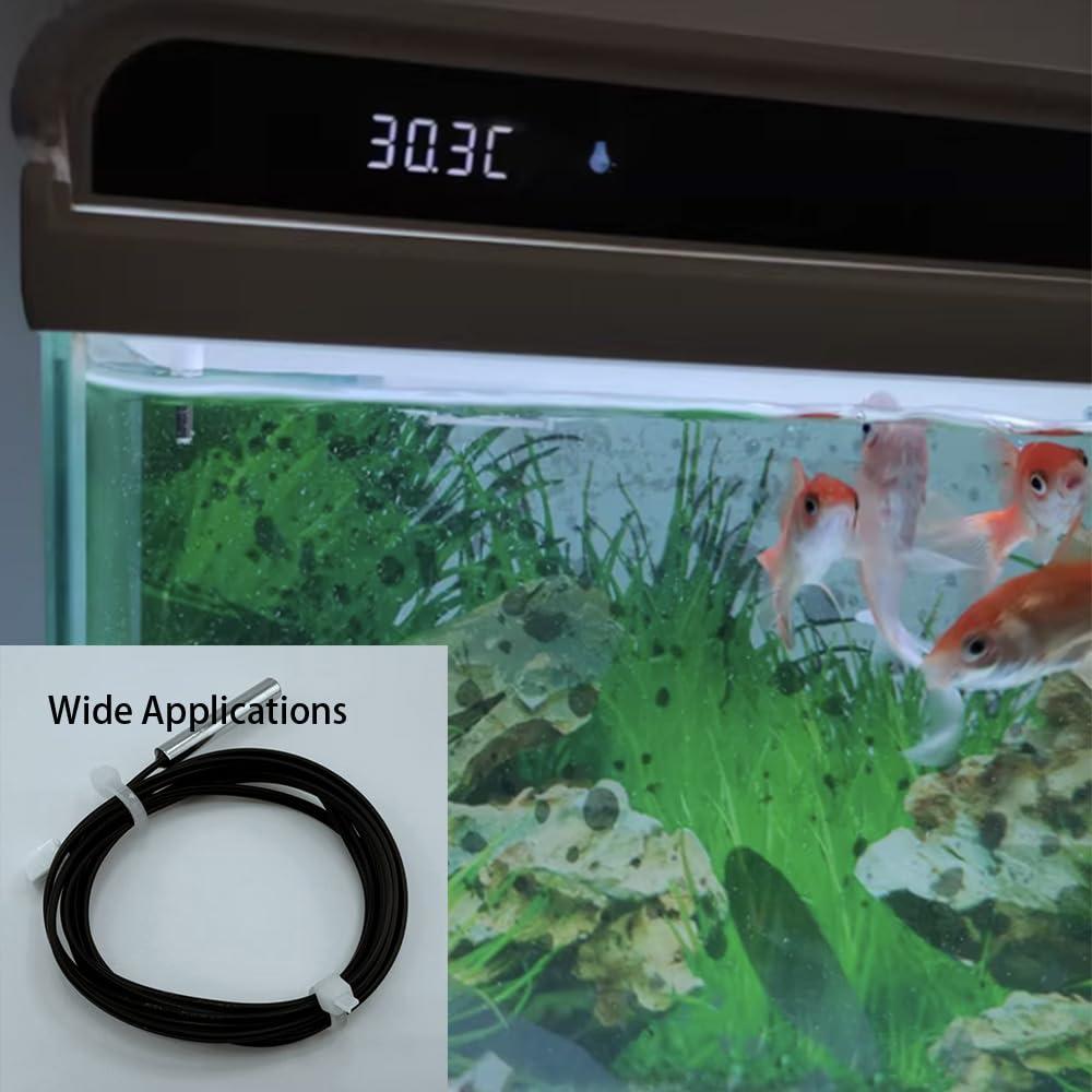 5 Piezas Sonda de Temperatura NTC 10K Acero Inoxidable 1m