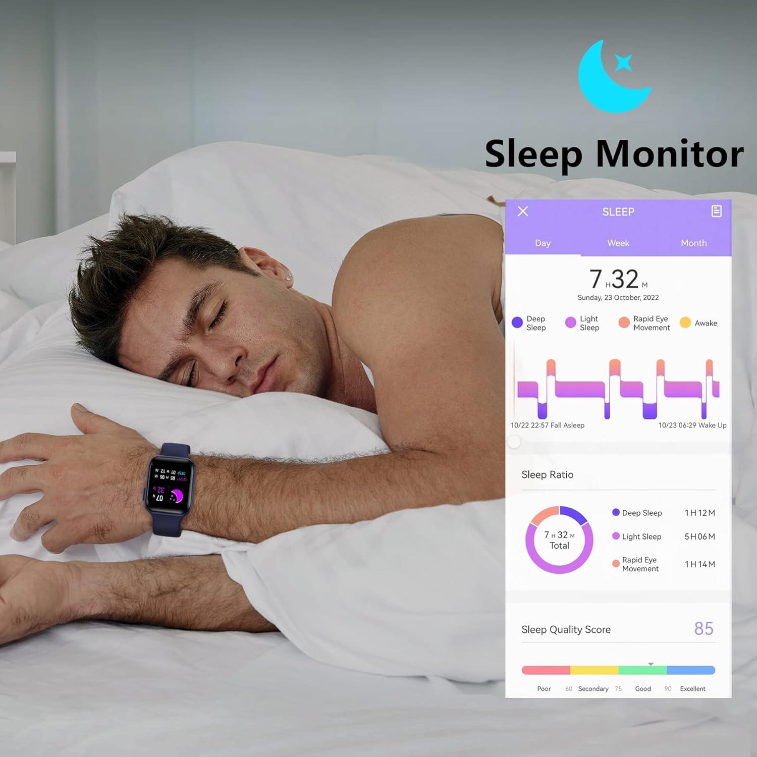 Reloj Inteligente BRIBEJAT BT4 Azul 1.75" Fitness Llamadas