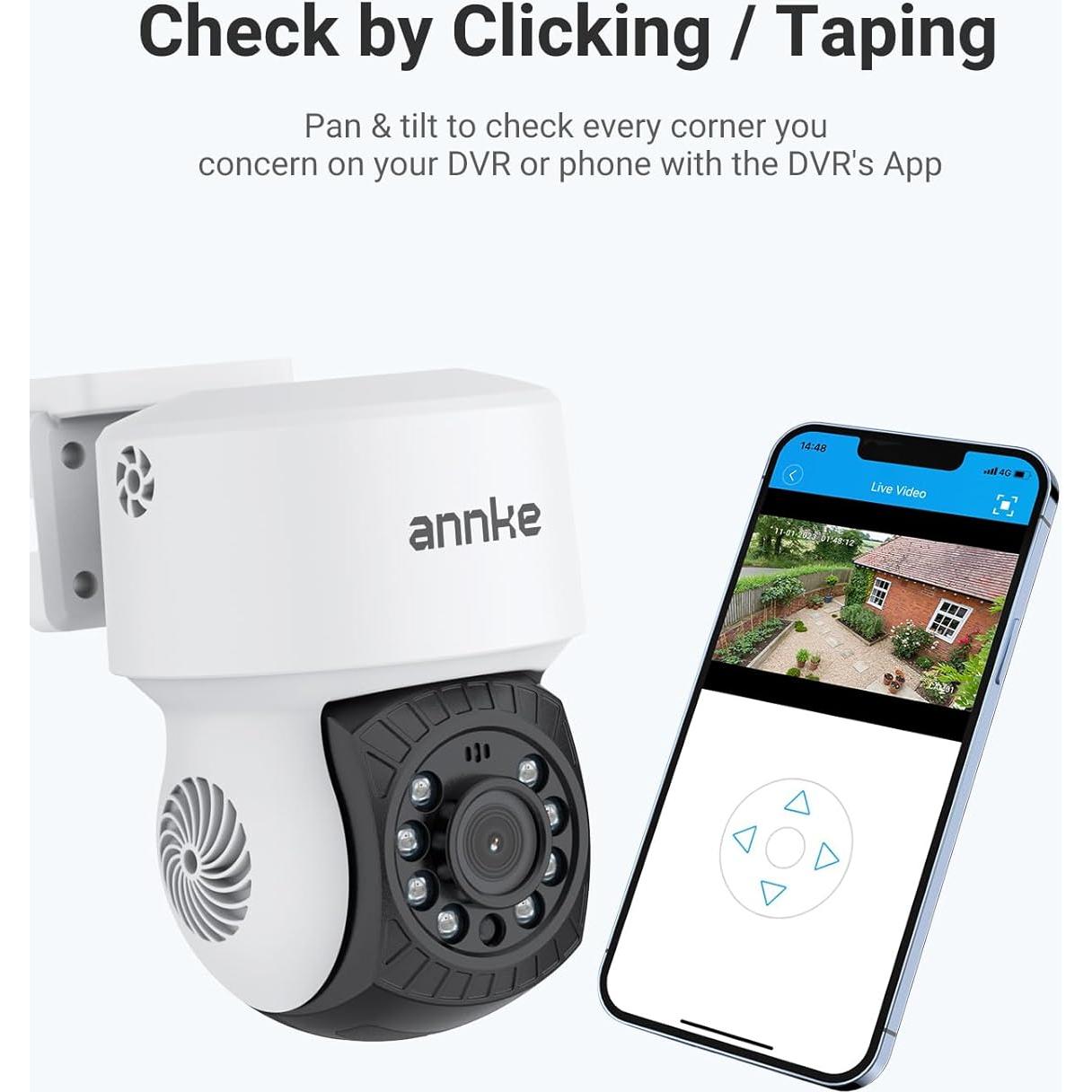 Cámara de Vigilancia ANNKE 1080P IP65 con Visión Nocturna 30m