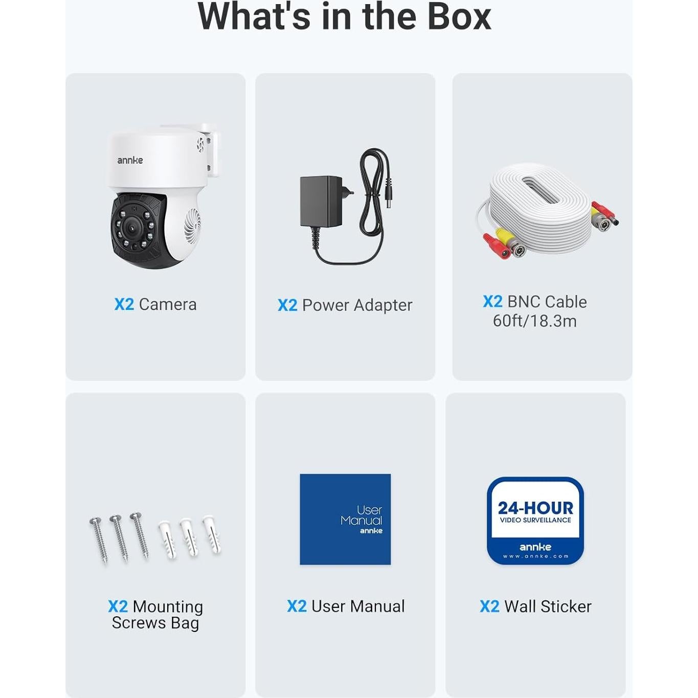 Cámara de Vigilancia ANNKE 1080P IP65 con Visión Nocturna 30m