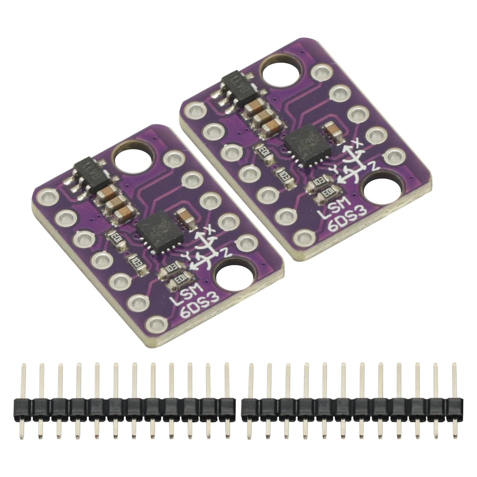 2PCS Módulo Sensor Acelerómetro Giroscopio LSM6DS3 SPI I2C