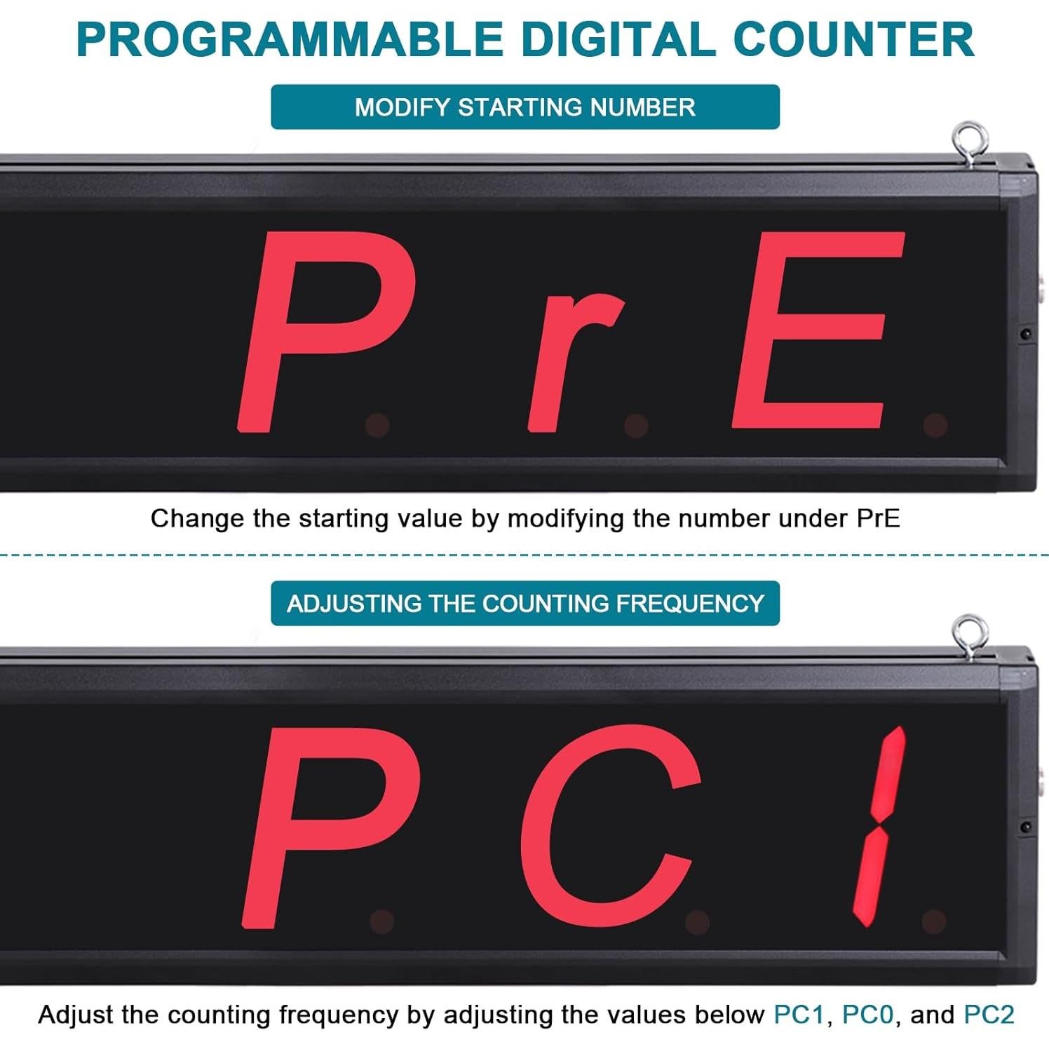 Contador LED Digital Ymjoinmx 4 Dígitos hasta 999999