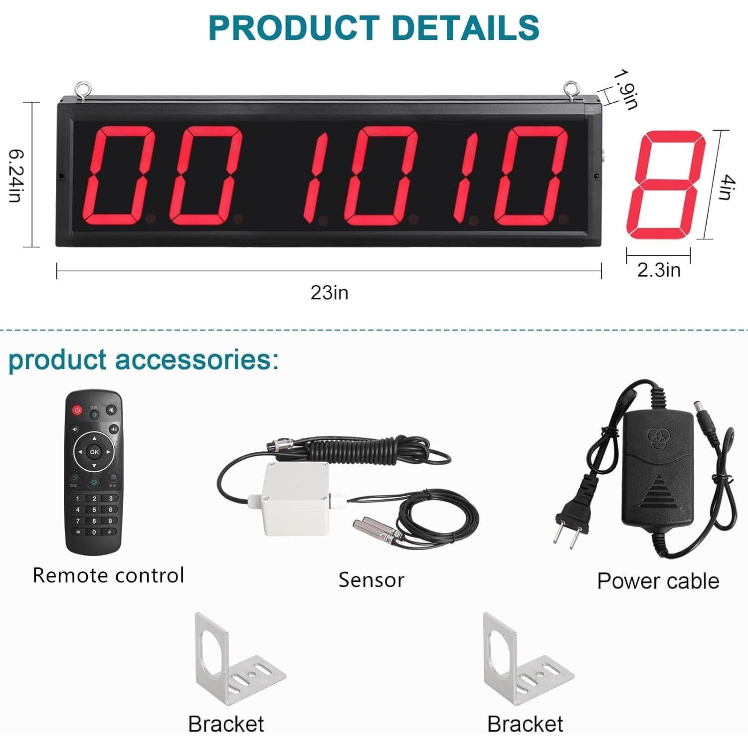 Contador LED Digital Ymjoinmx 4 Dígitos hasta 999999